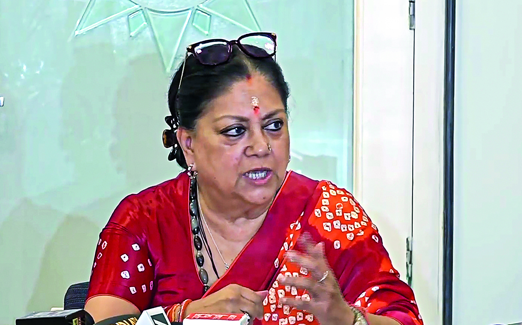 Rajasthan’s people rejected Congress, accepted BJP’s ‘suraaj’: Raje after win Rajasthan’s people rejected Congress, accepted BJP’s ‘suraaj’: Raje after win