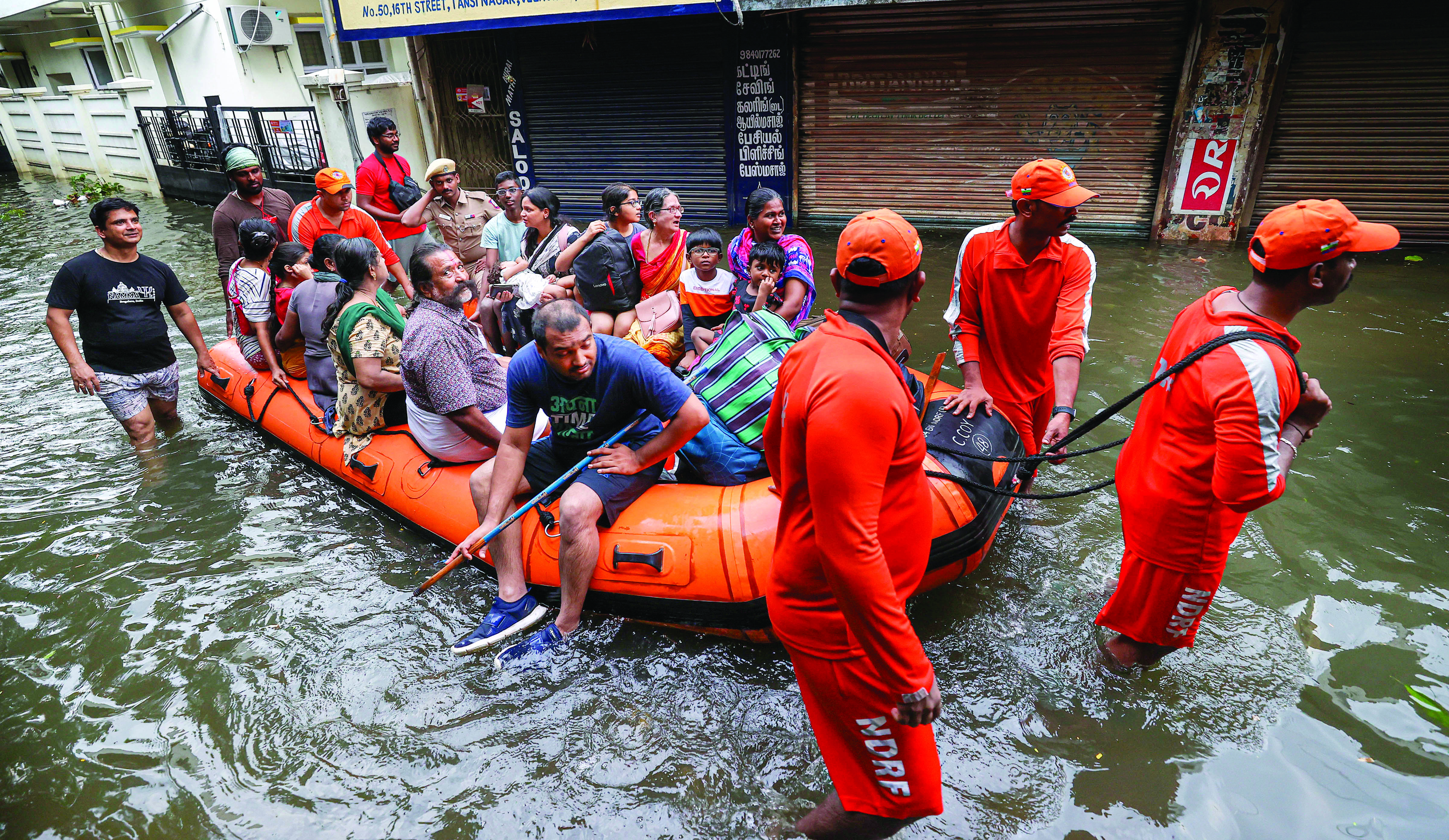 Michaung weakens into depression, relief work on in affected areas Michaung weakens into depression, relief work on in affected areas