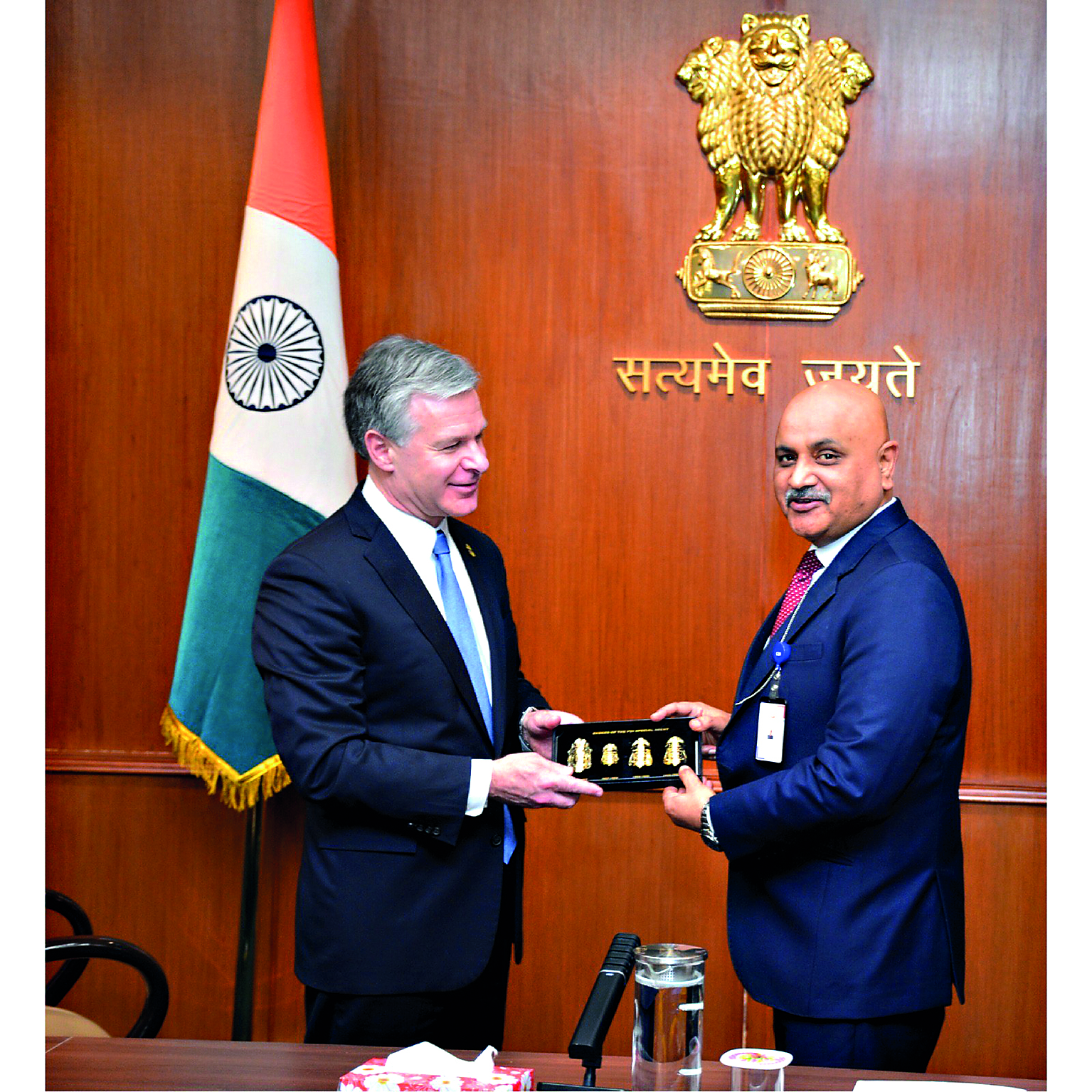 FBI Director Christopher Wray meets CBI chief FBI Director Christopher Wray meets CBI chief