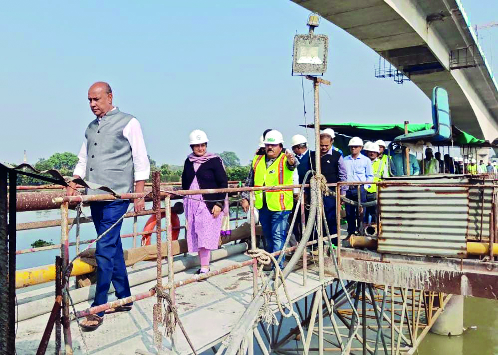 Min inspects progress work of Kalyani Expressway extension & Ishwar Gupta Setu Min inspects progress work of Kalyani Expressway extension & Ishwar Gupta Setu
