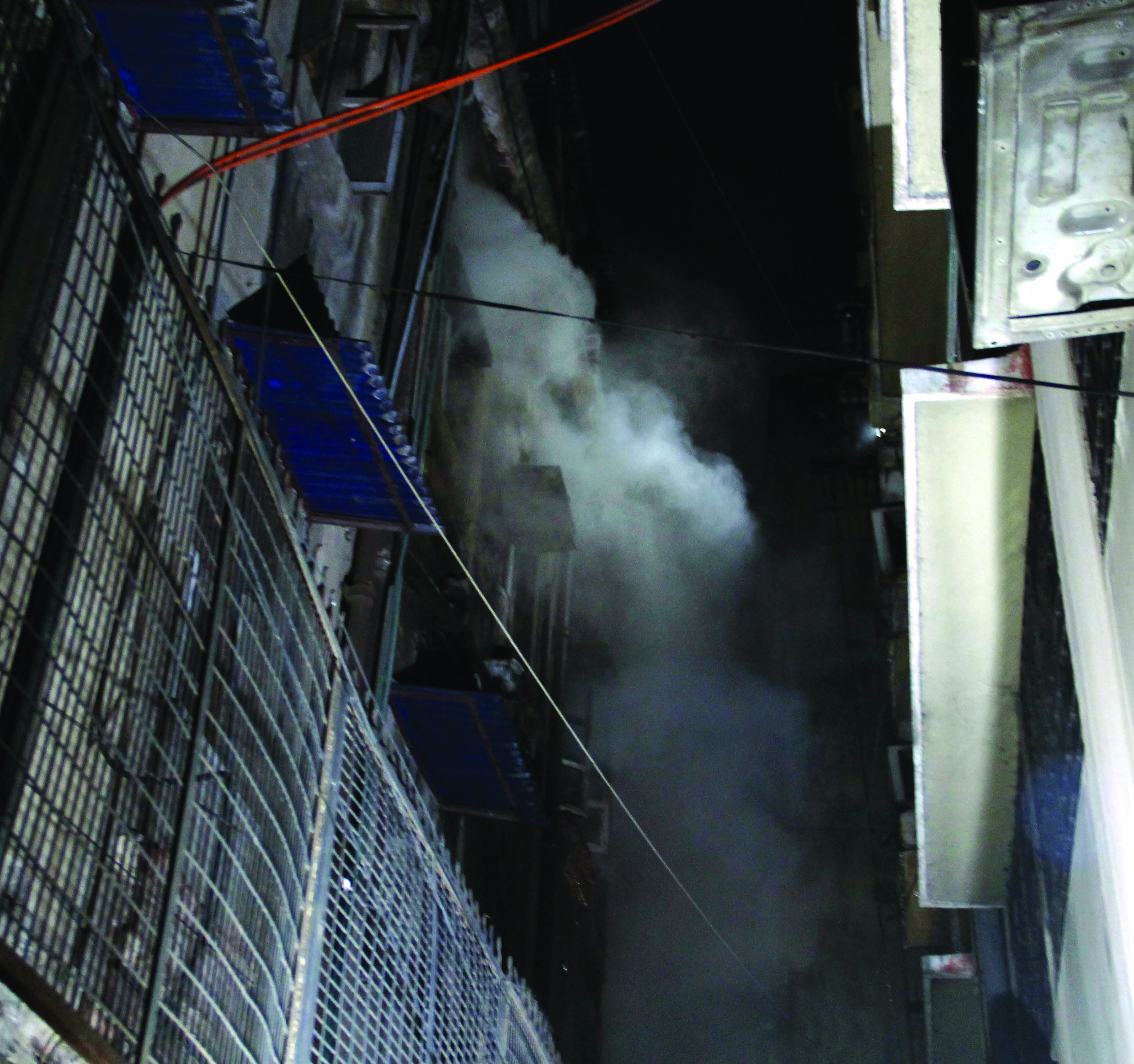 Residential building catches fire, none injured