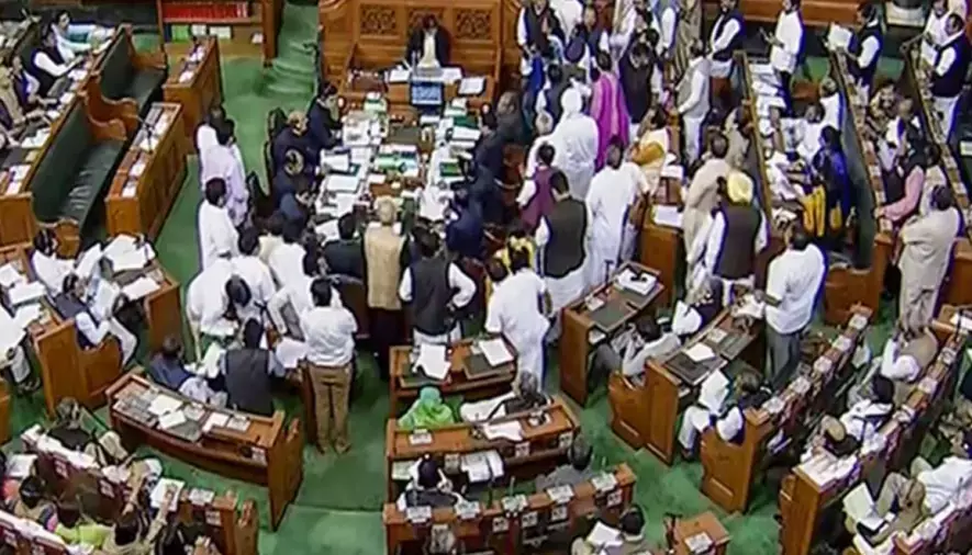 Several opposition members suspended from Lok Sabha
