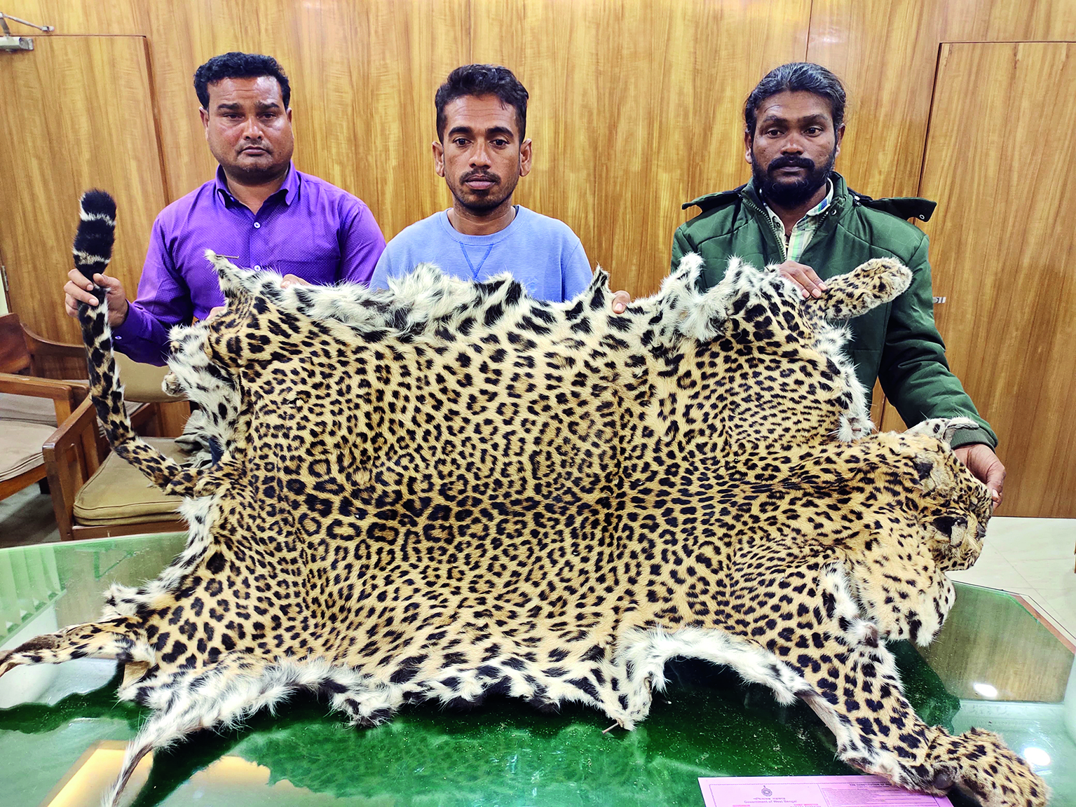 Kolkata: Leopard skin seized, 3 held Kolkata: Leopard skin seized, 3 held