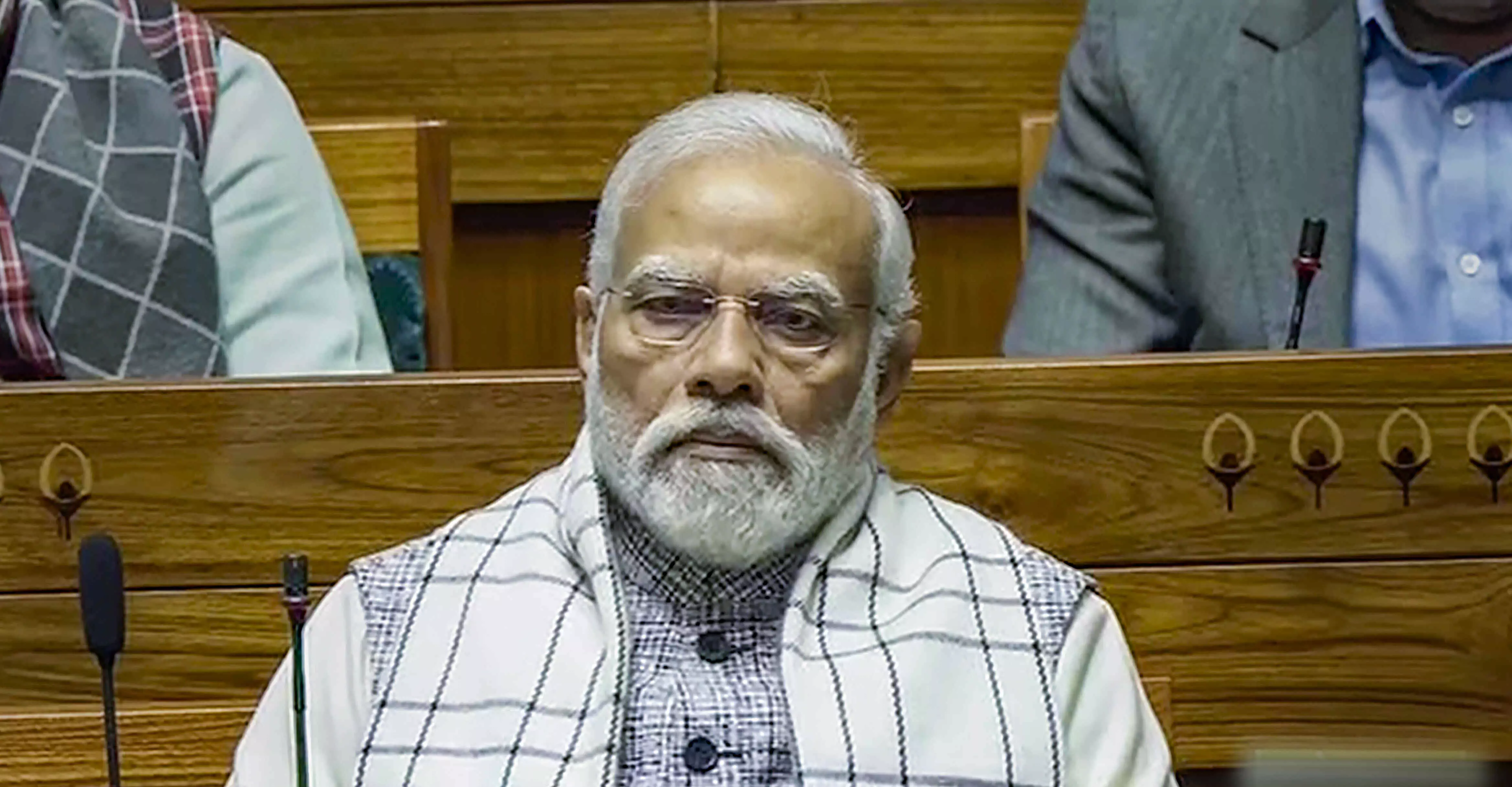 PM Modi, other leaders meet Speaker Om Birla after Lok Sabha adjourned sine die