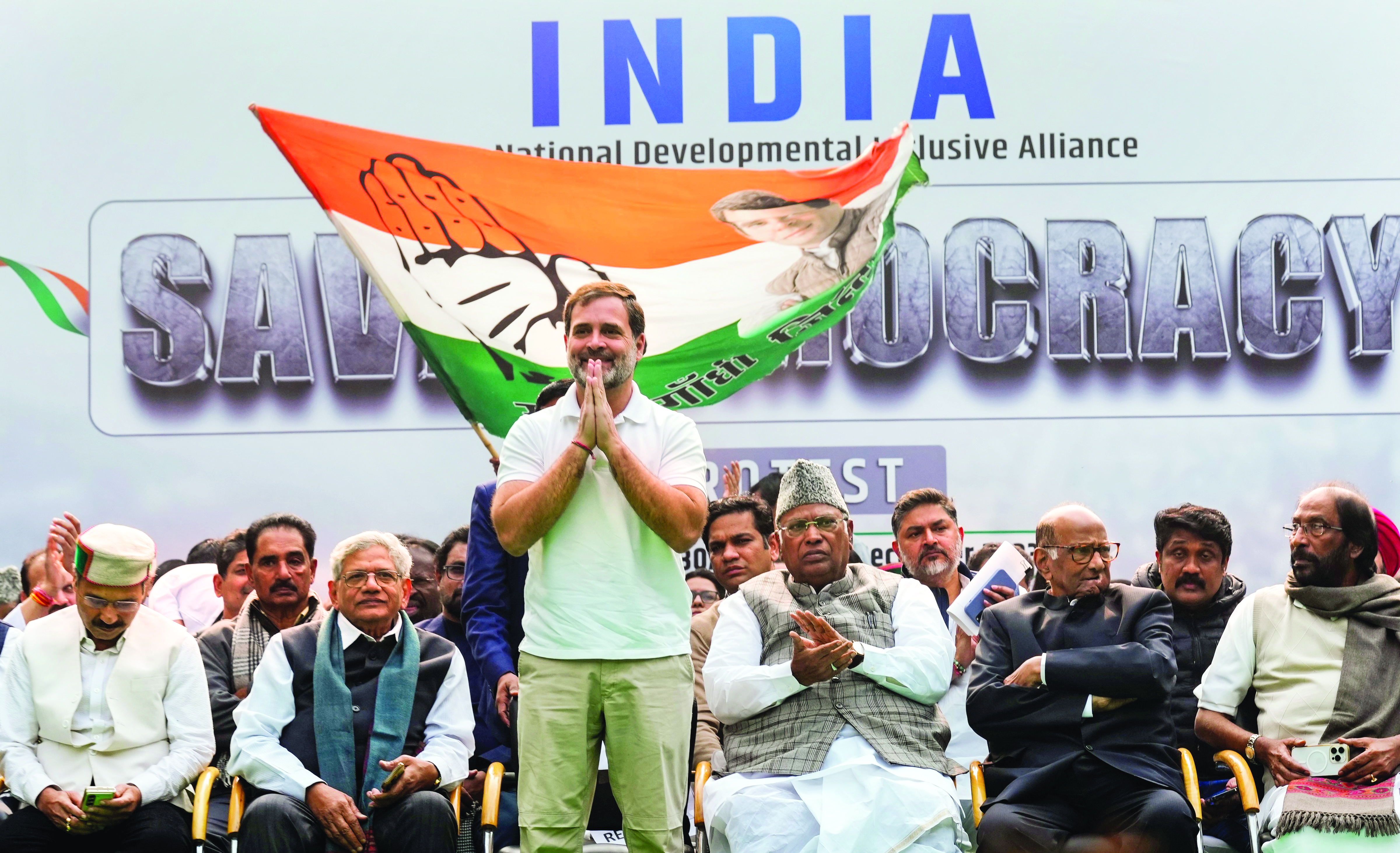 INDIA bloc protests suspension of MPs, calls for BJP’s defeat in 2024