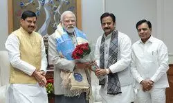 MP CM Mohan Yadav, his deputies call on PM Modi MP CM Mohan Yadav, his deputies call on PM Modi