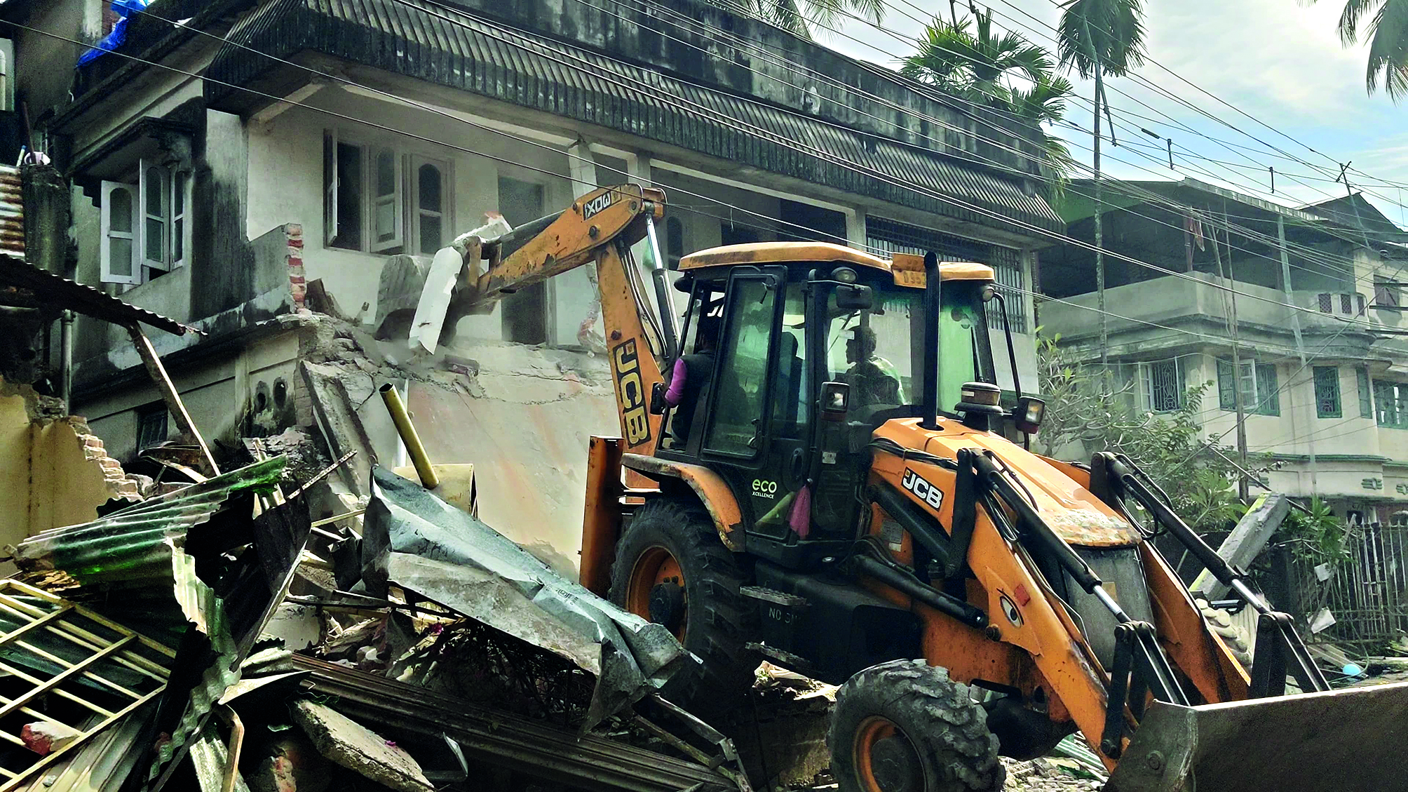Siliguri civic body demolishes 22 illegal constructions Siliguri civic body demolishes 22 illegal constructions