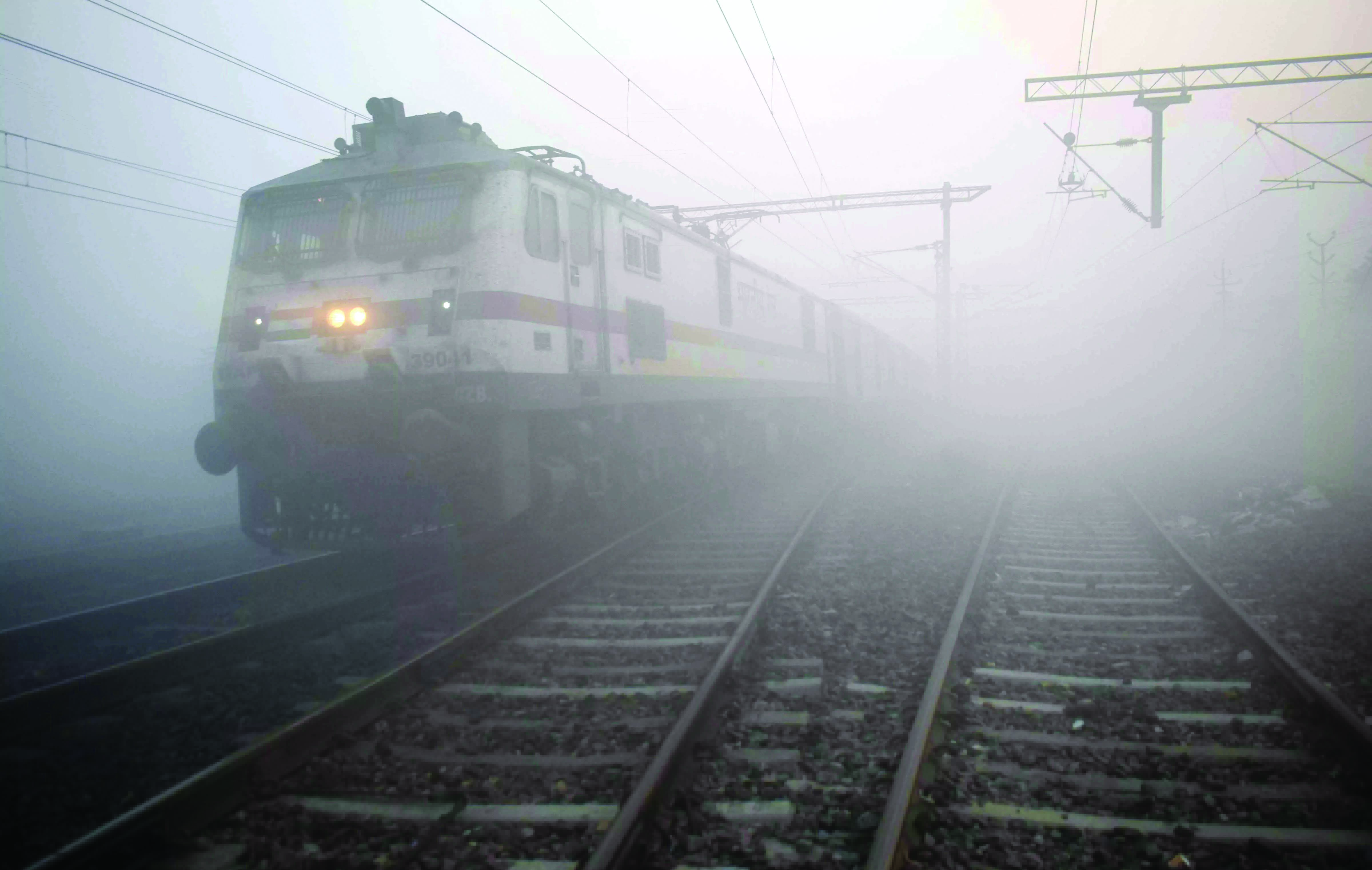 Foggy weather affects train & flight services