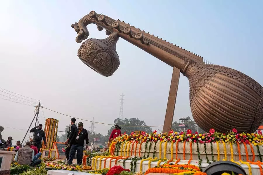 Ayodhya being decked up ahead of PM Modis visit, workers making floral patterns inspired by Lord Ram