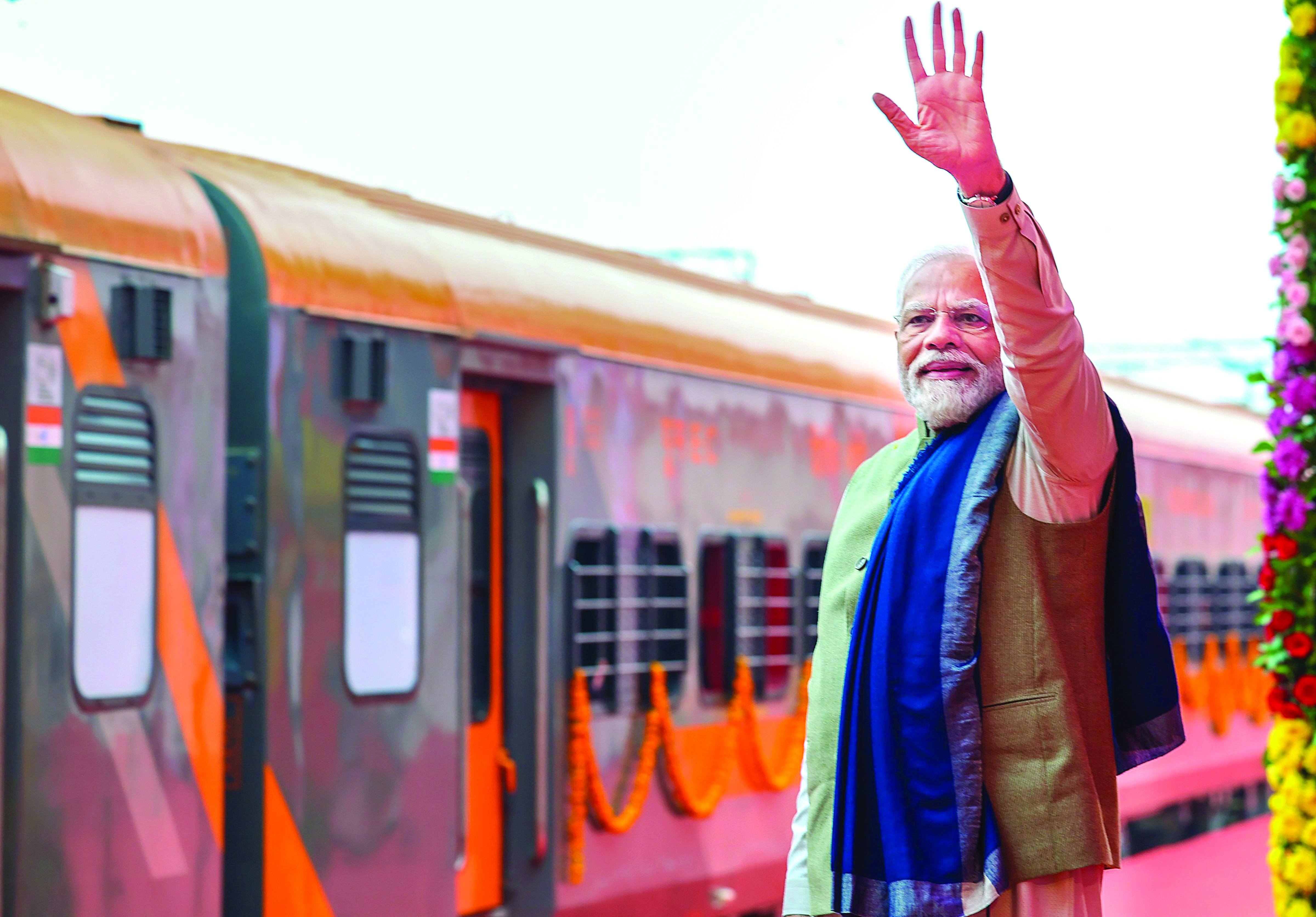 PM Modi flags off 6 Vande Bharat and 2 Amrit Bharat Express trains