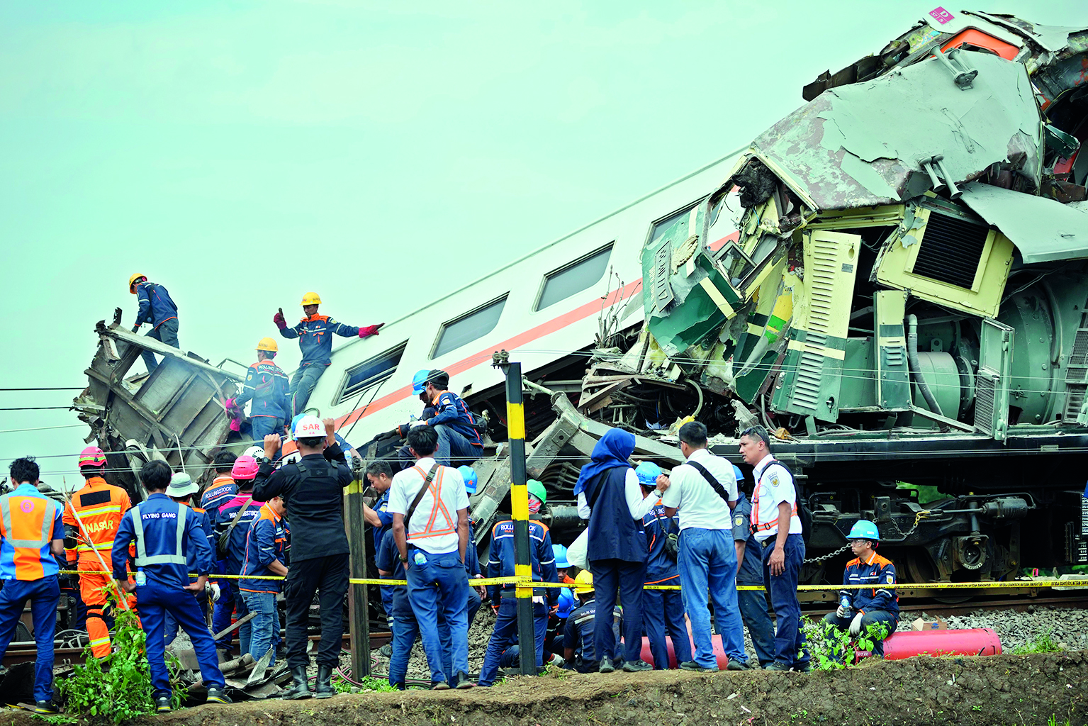 Trains collide on indonesia’s main island of Java; 4 killed