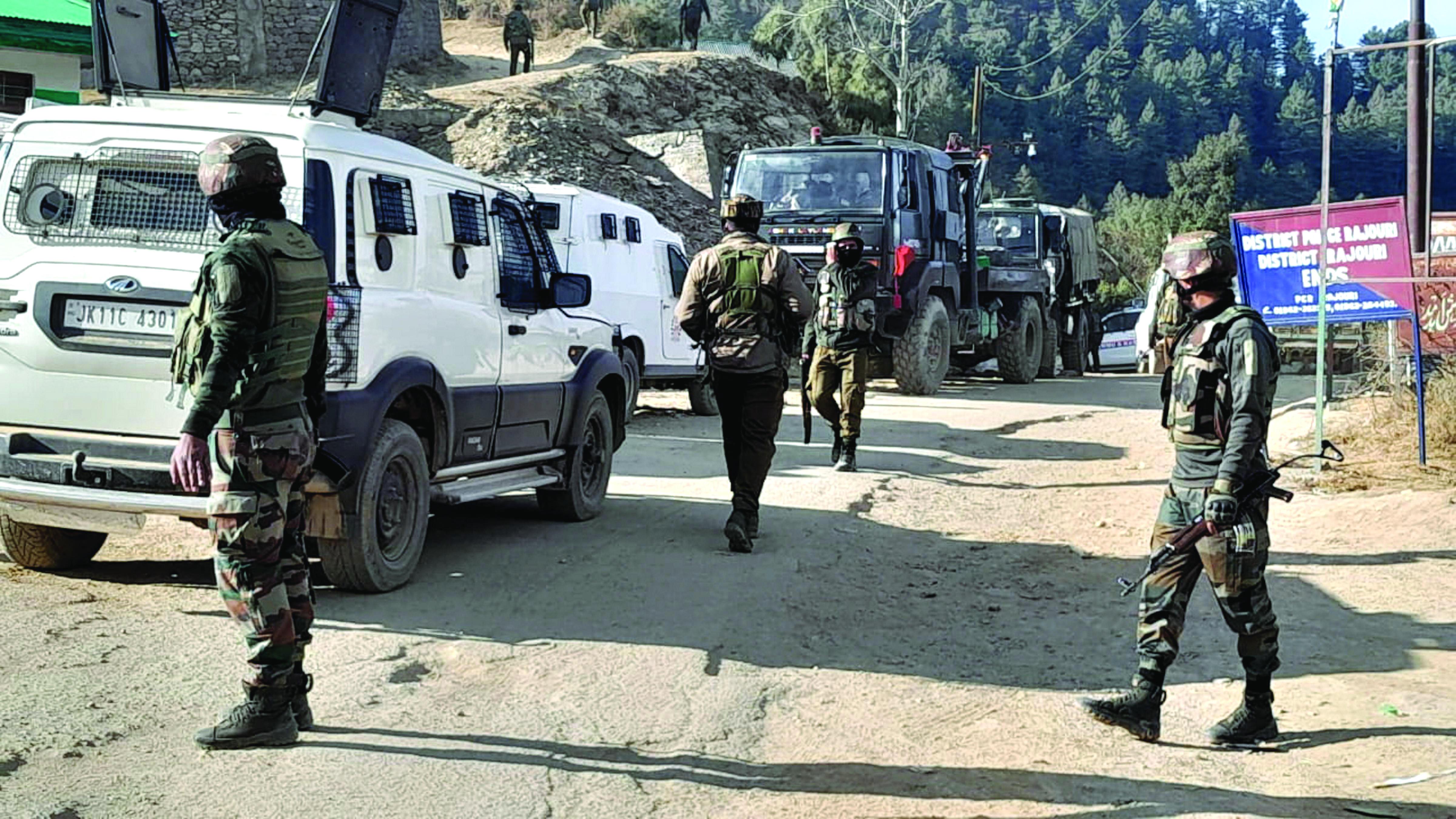 J&K: Day after attack on Army convoy, search ops underway J&K: Day after attack on Army convoy, search ops underway