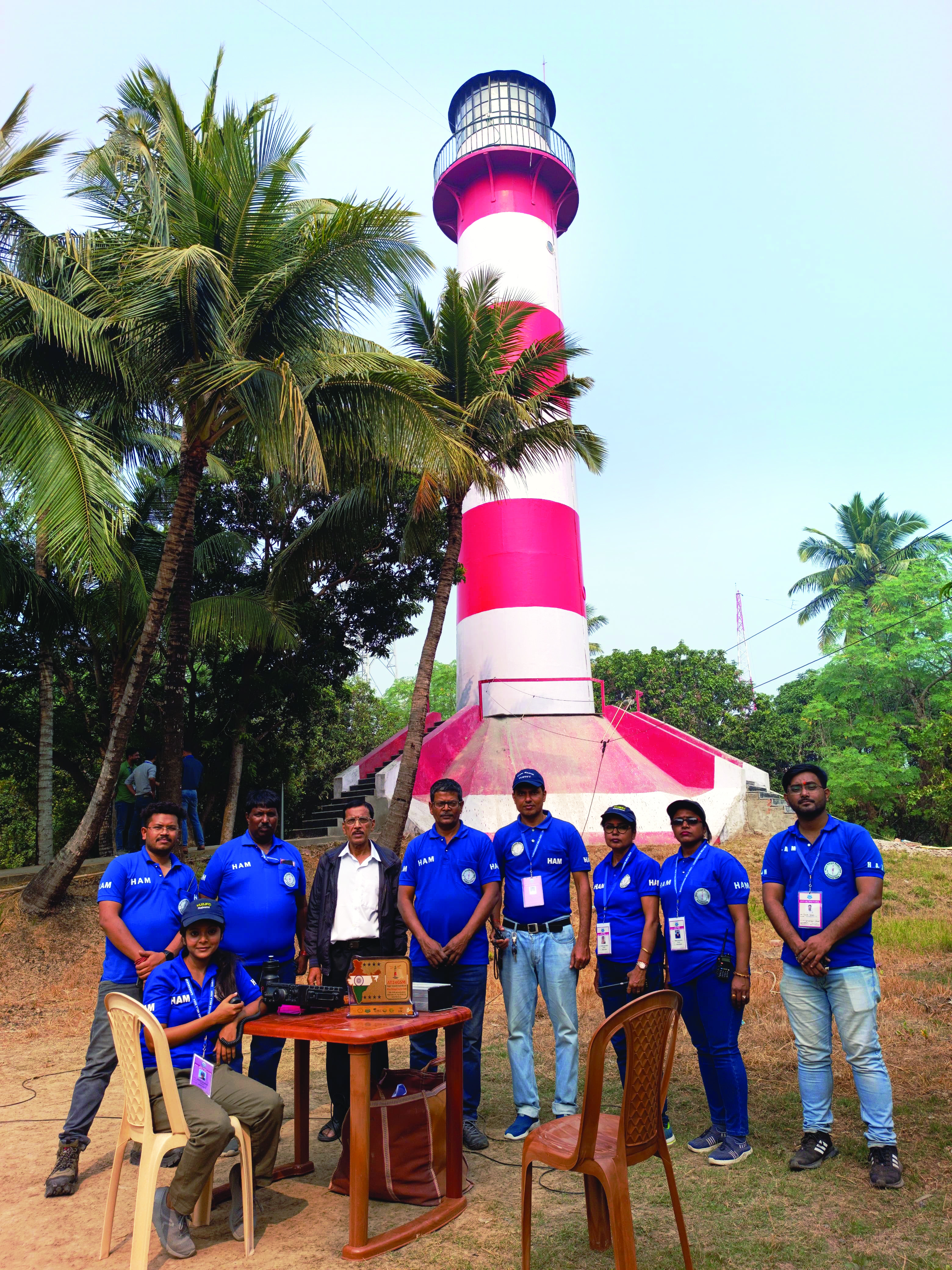 Ham radio enthusiasts establish radio links from Sagar Island lighthouse Ham radio enthusiasts establish radio links from Sagar Island lighthouse