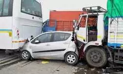 Multi-vehicle pile-up in Punjab, 20 vehicles damaged