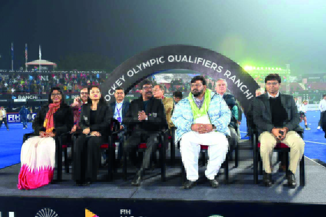 Jharkhand CM attends FIH Hockey Olympic Qualifiers as chief guest Jharkhand CM attends FIH Hockey Olympic Qualifiers as chief guest