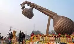 Mangal Dhwani from 50 instruments resonates in Ram temple during consecration event Mangal Dhwani from 50 instruments resonates in Ram temple during consecration event