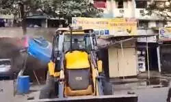 Communal clash: Civic body razes illegal shops in Naya Nagar