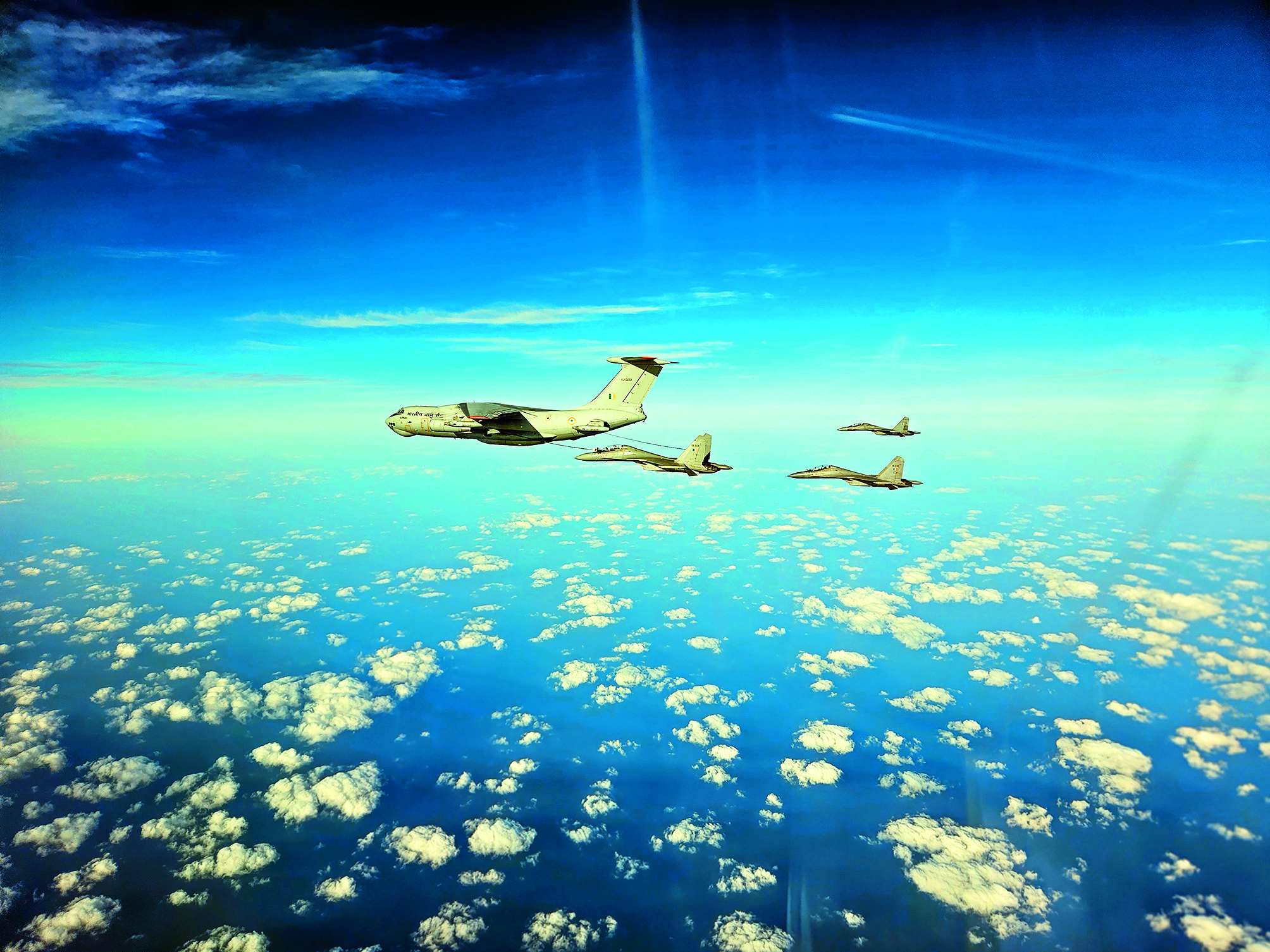 India, France, UAE conduct air exercise over Arabian Sea India, France, UAE conduct air exercise over Arabian Sea