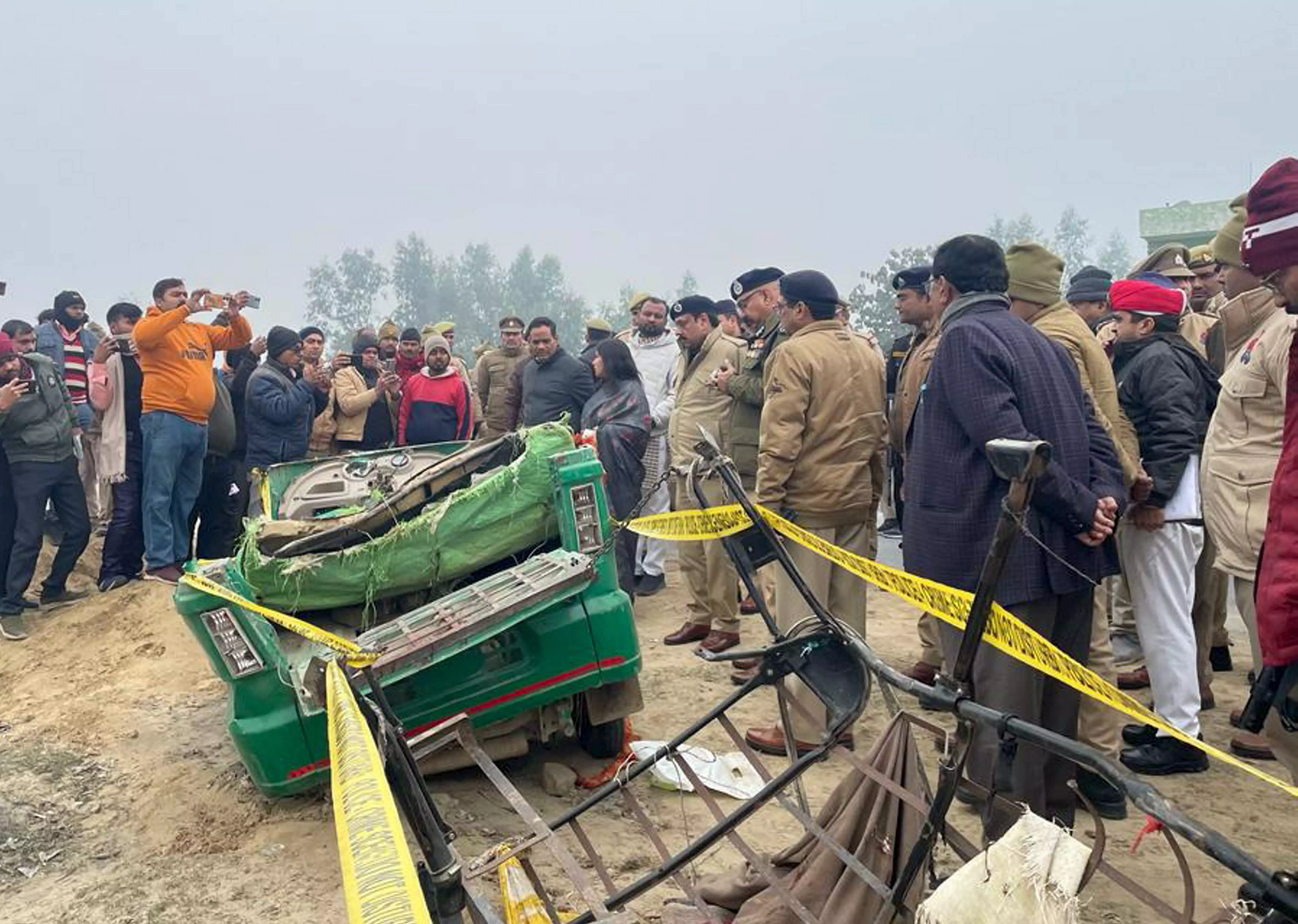12 killed as container truck collides with auto-rickshaw amid fog in UP
