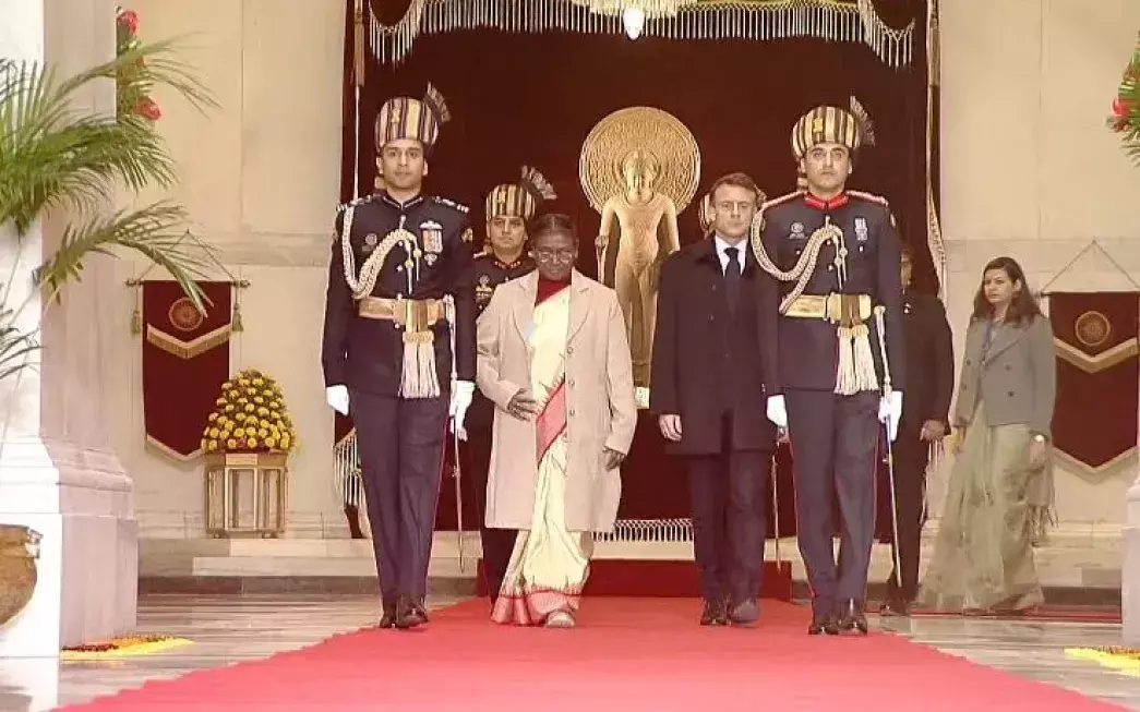 President Droupadi Murmu unfurls national flag at Kartavya Path on 75th Republic Day