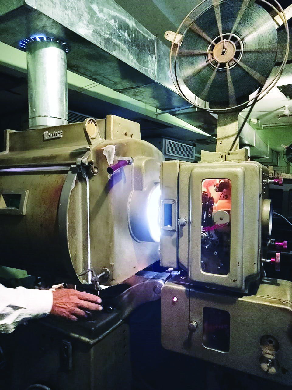 Arc-lamp 35mm projector used for film screenings Arc-lamp 35mm projector used for film screenings