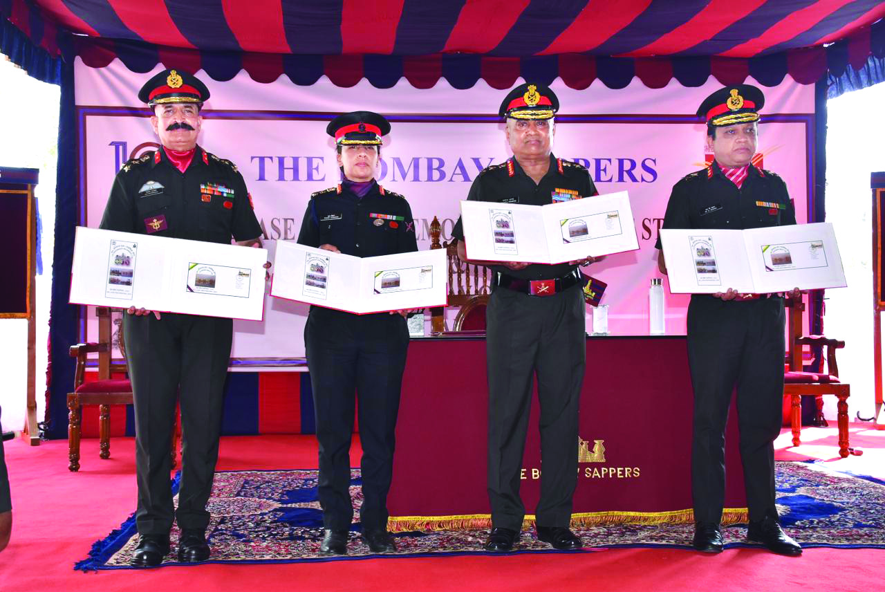 Chief of the Army Staff dedicates expanded Bombay Sappers War Memorial, releases postage stamp