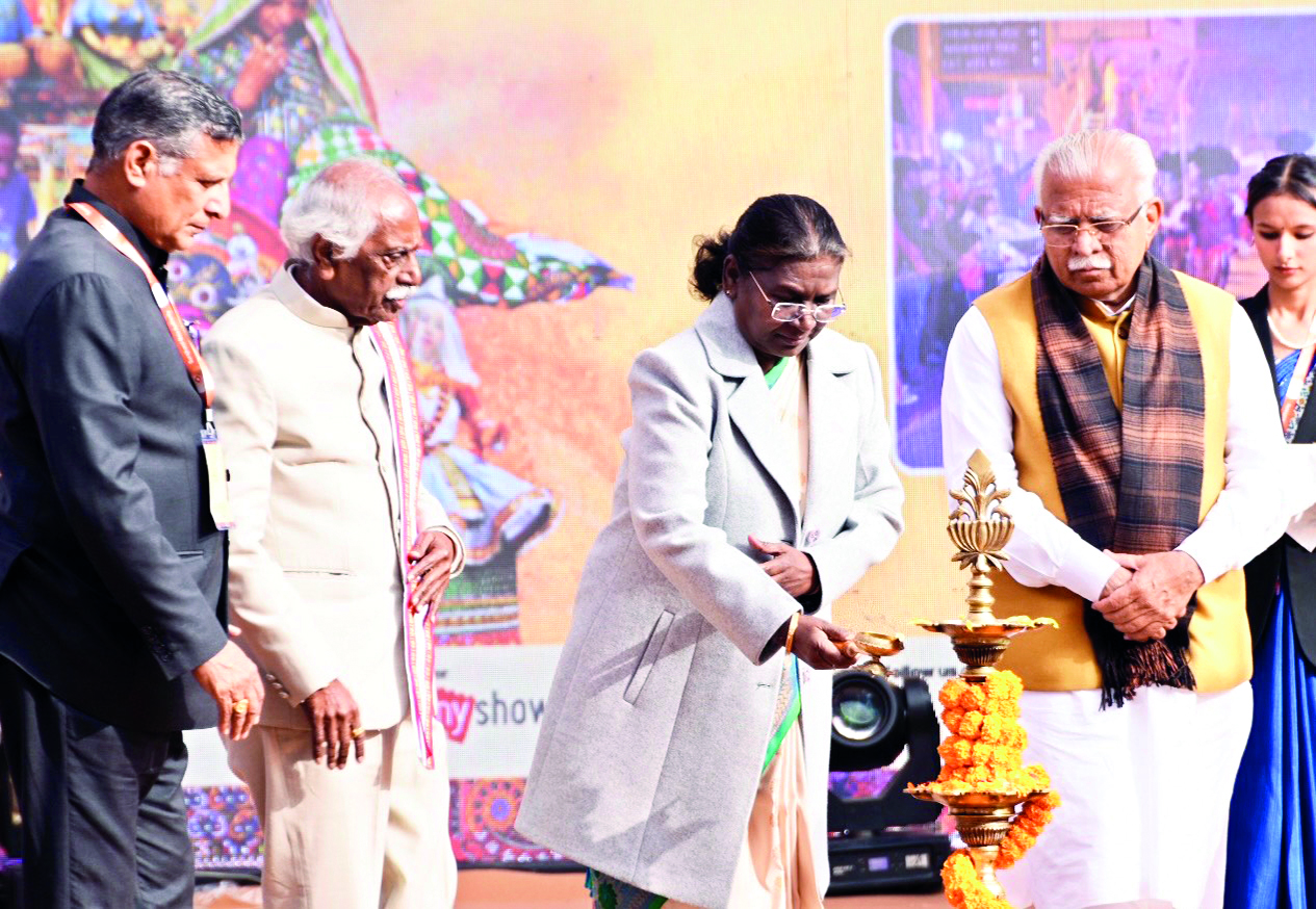 Haryana: President inaugurates 37th Surajkund International Crafts Fair Haryana: President inaugurates 37th Surajkund International Crafts Fair