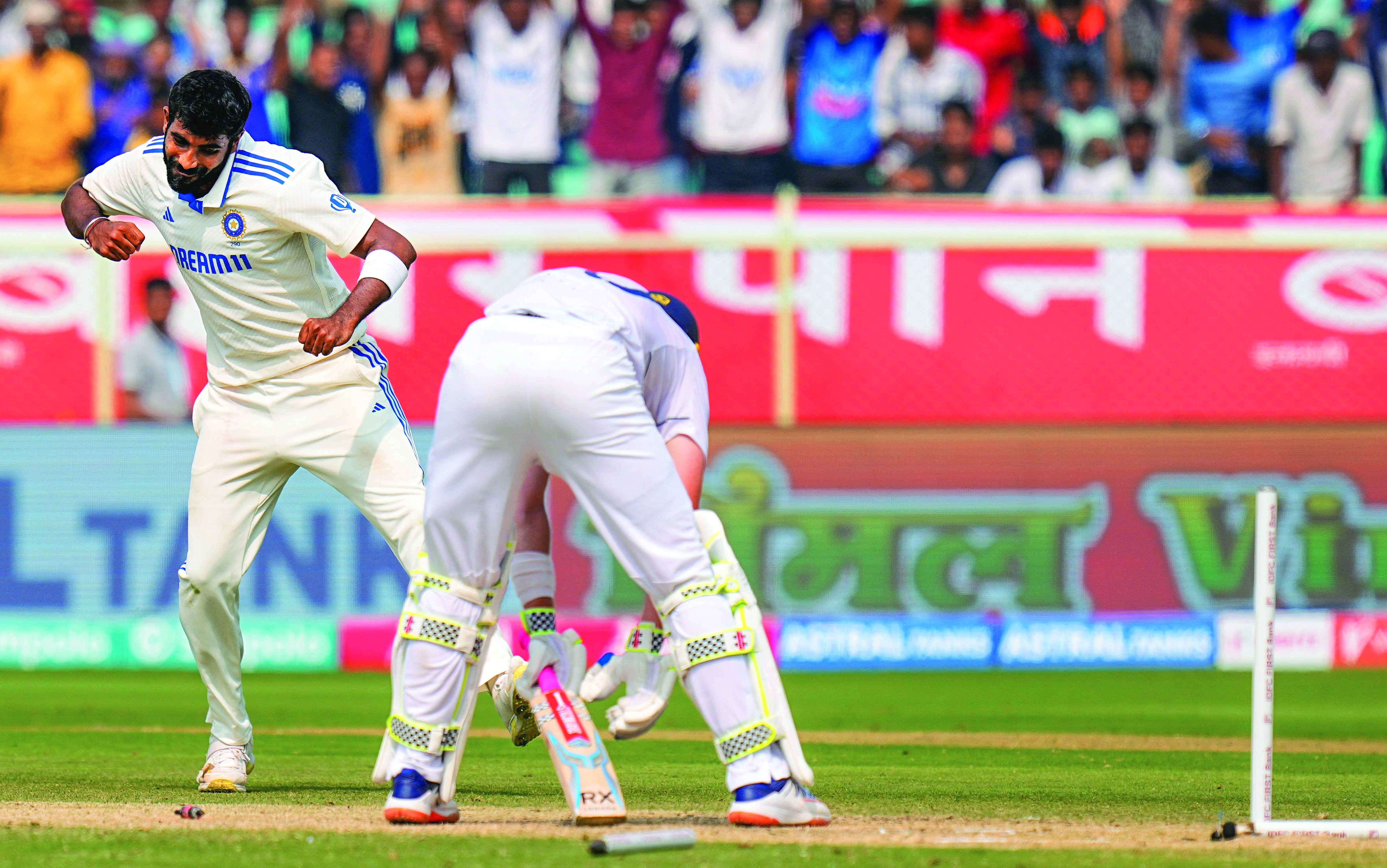 BOOM rah rattles Englishmen BOOM rah rattles Englishmen