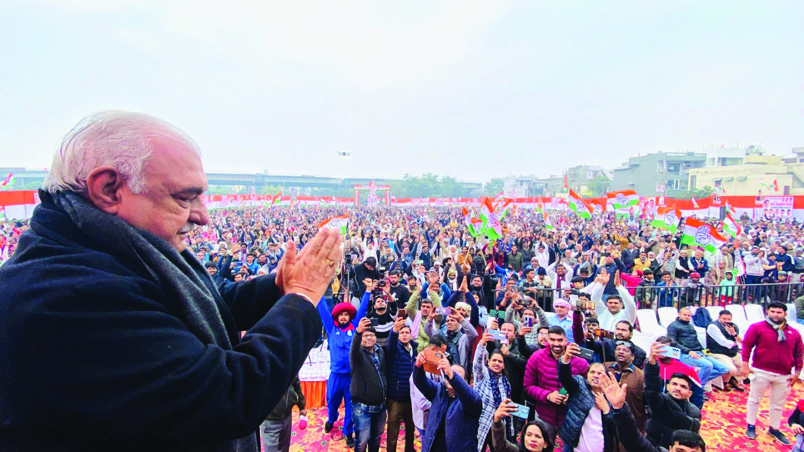 Hooda’s ‘Jan Aakrosh’ rally attracts huge crowd in Faridabad