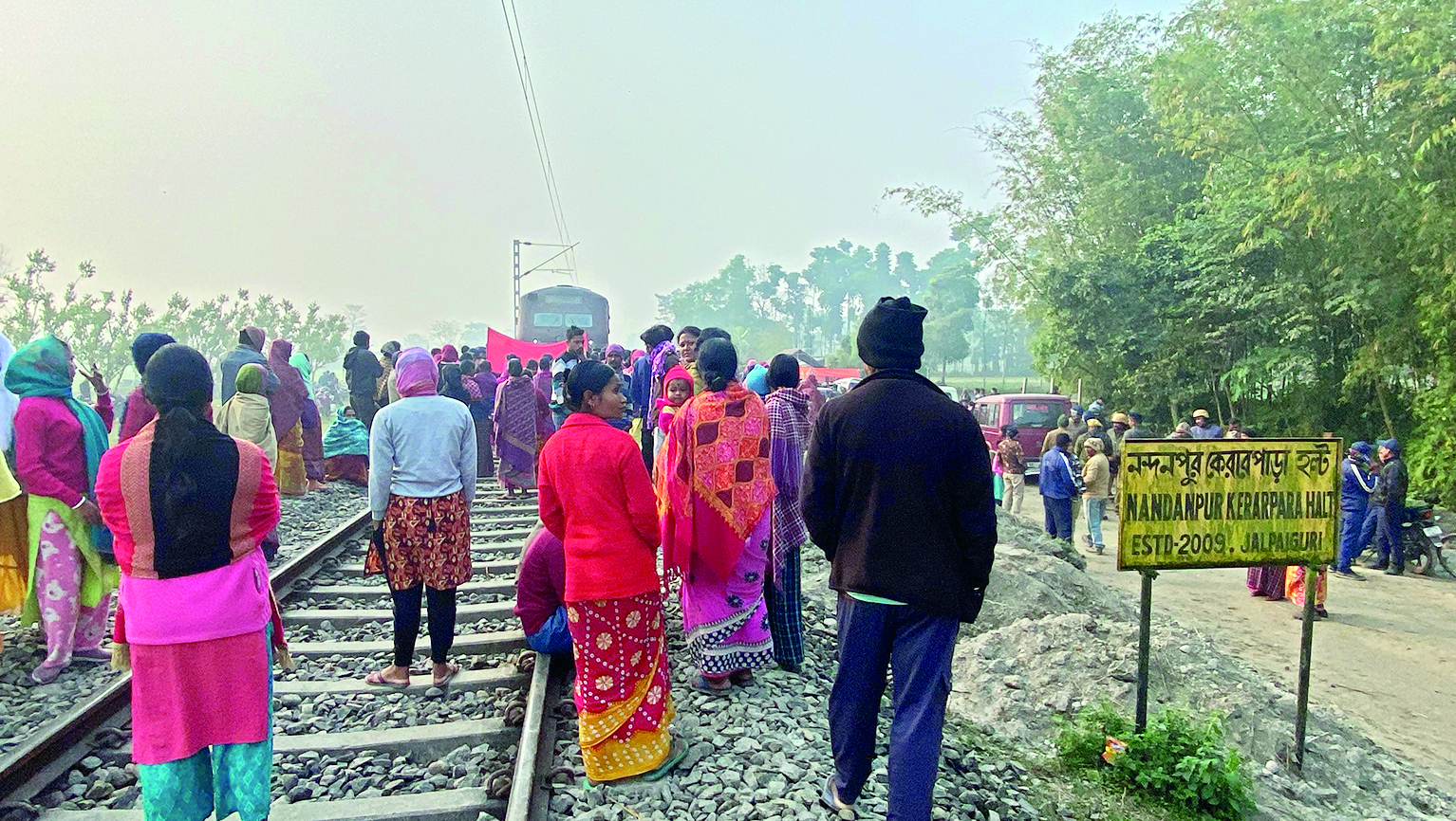 Train services hit as protestors block Rly tracks Train services hit as protestors block Rly tracks