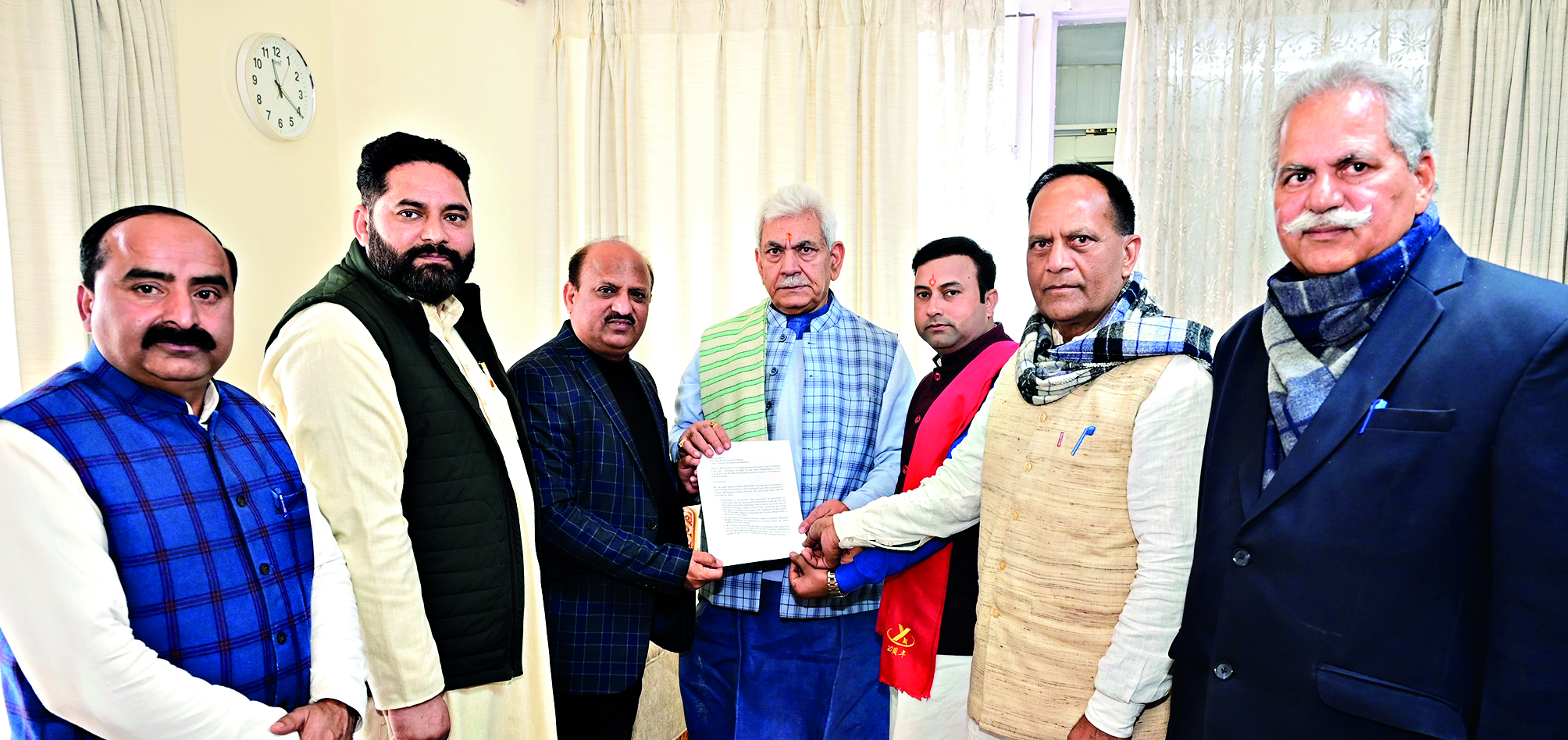 Delegation of ex-MLAs calls on J&K Lt Governor Delegation of ex-MLAs calls on J&K Lt Governor