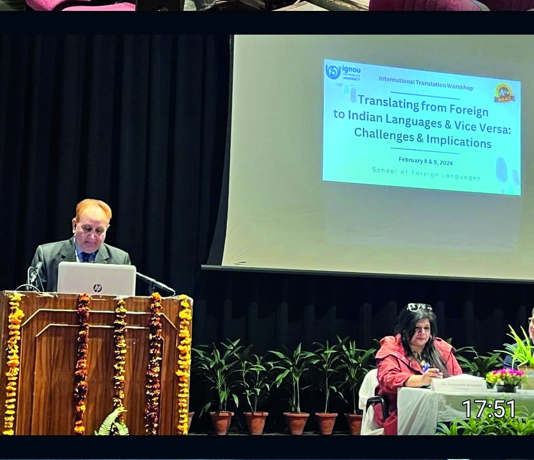 IGNOU School of Foreign Languages workshop on translation IGNOU School of Foreign Languages workshop on translation