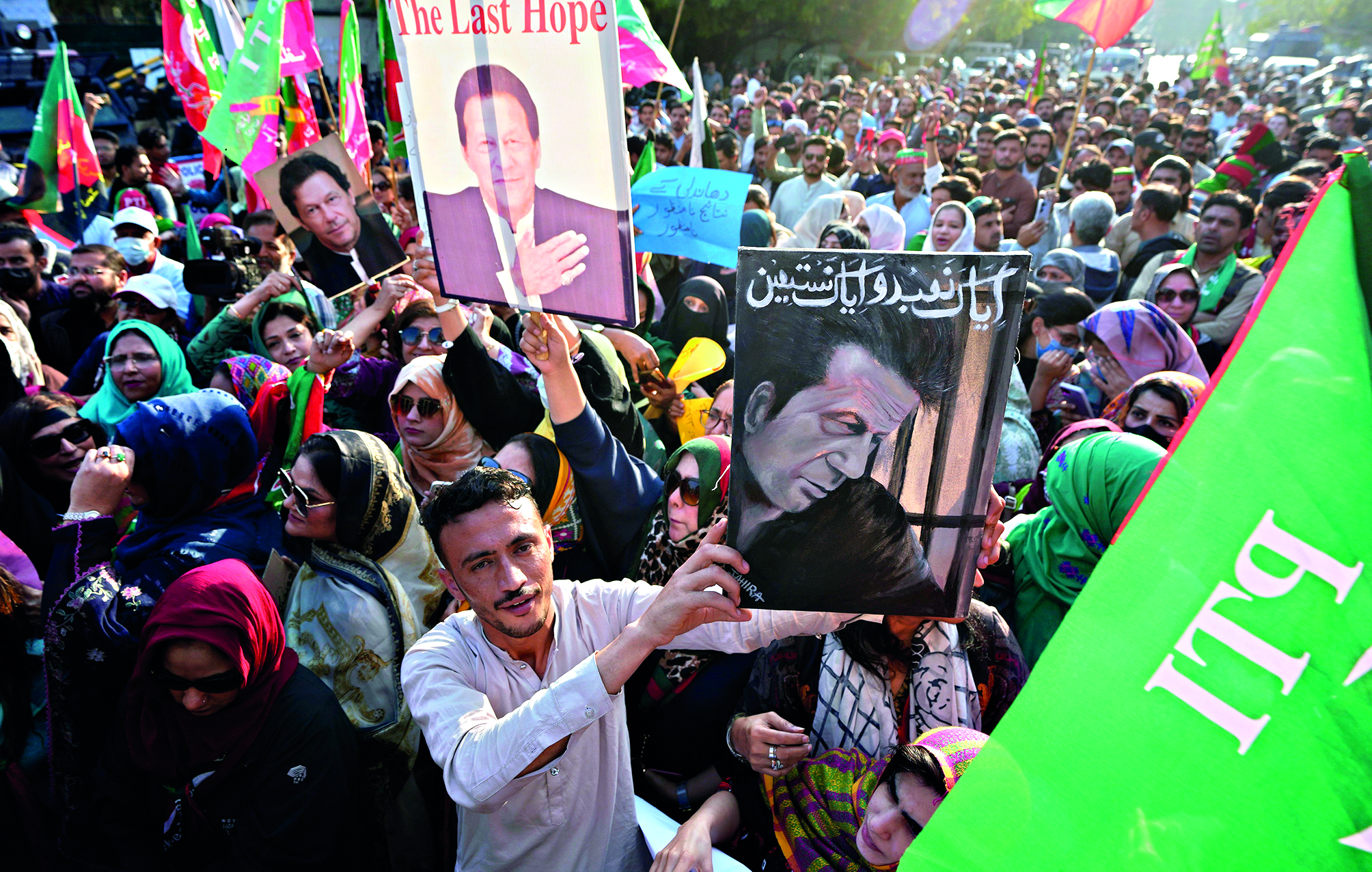 Imran Khan’s party says its mandate has been stolen in dark of night