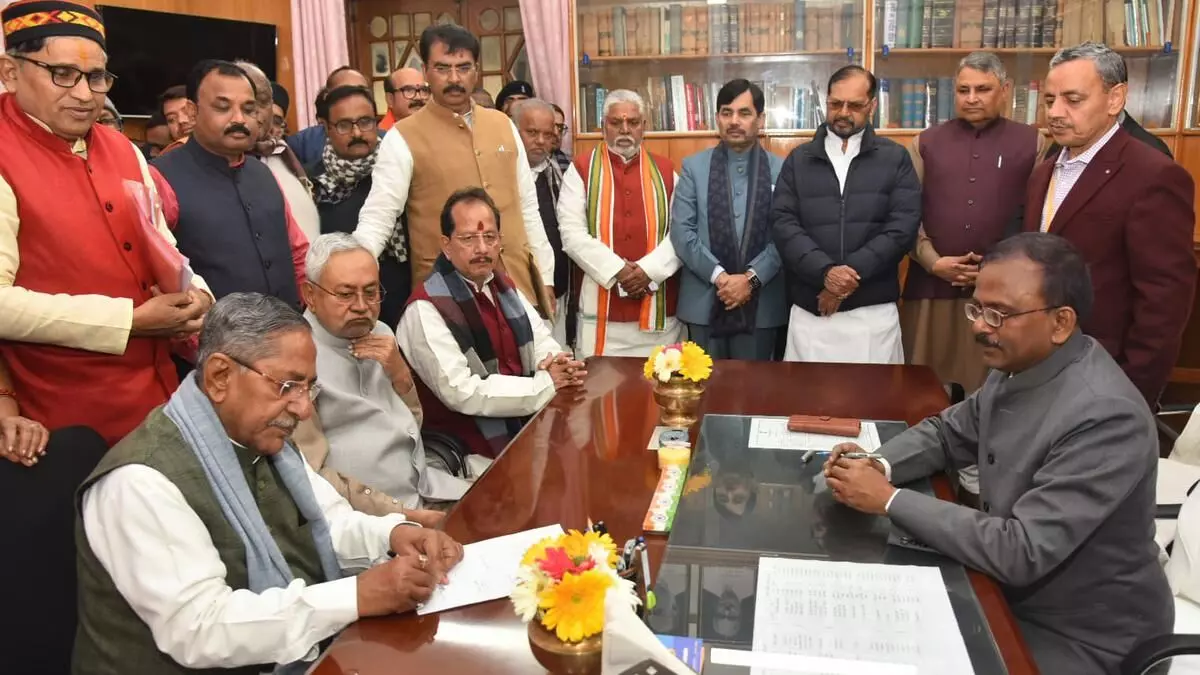 Veteran BJP leader Nand Kishore Yadav elected Speaker of Bihar Legislative Assembly Veteran BJP leader Nand Kishore Yadav elected Speaker of Bihar Legislative Assembly