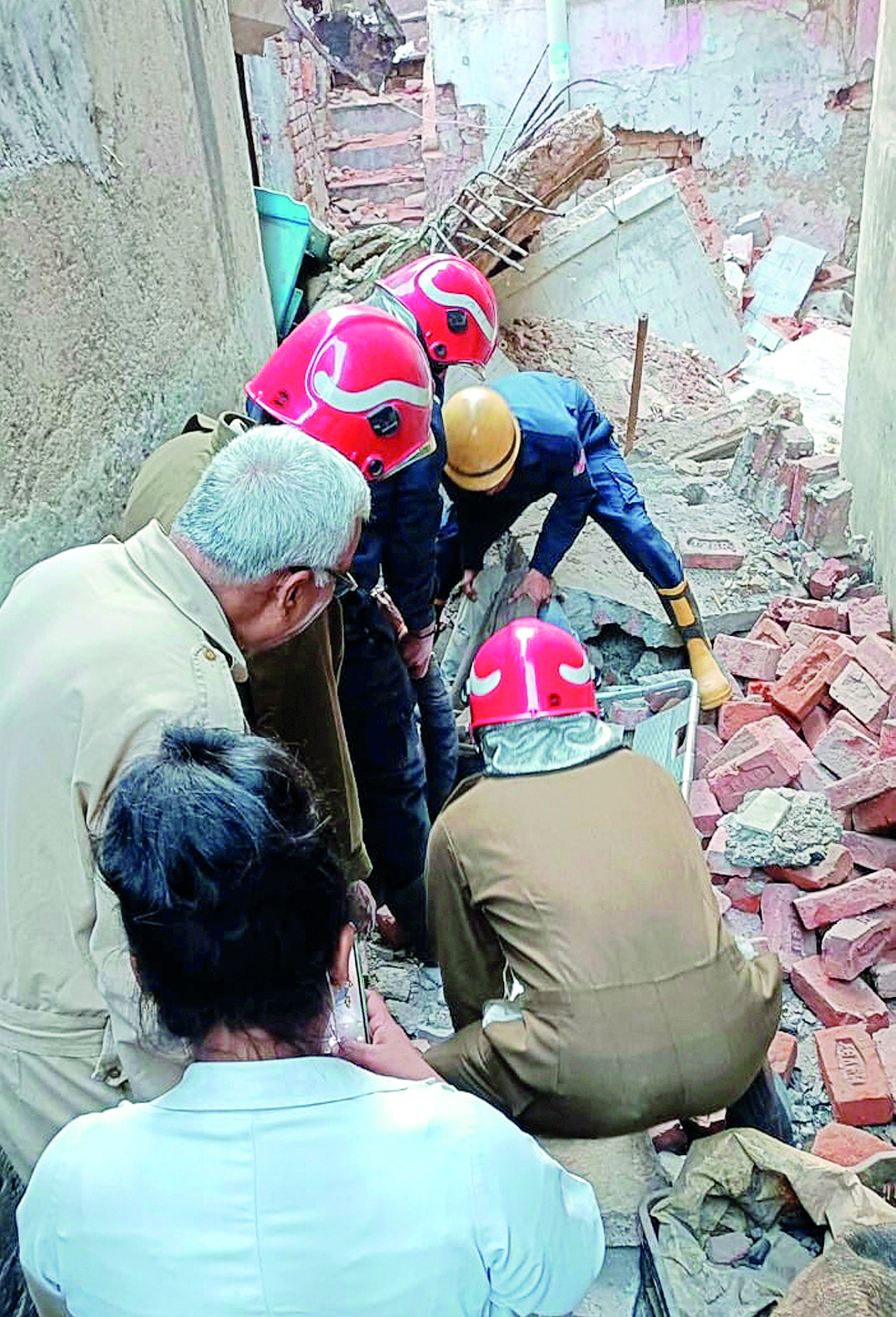 1 dead after portion of house collapses