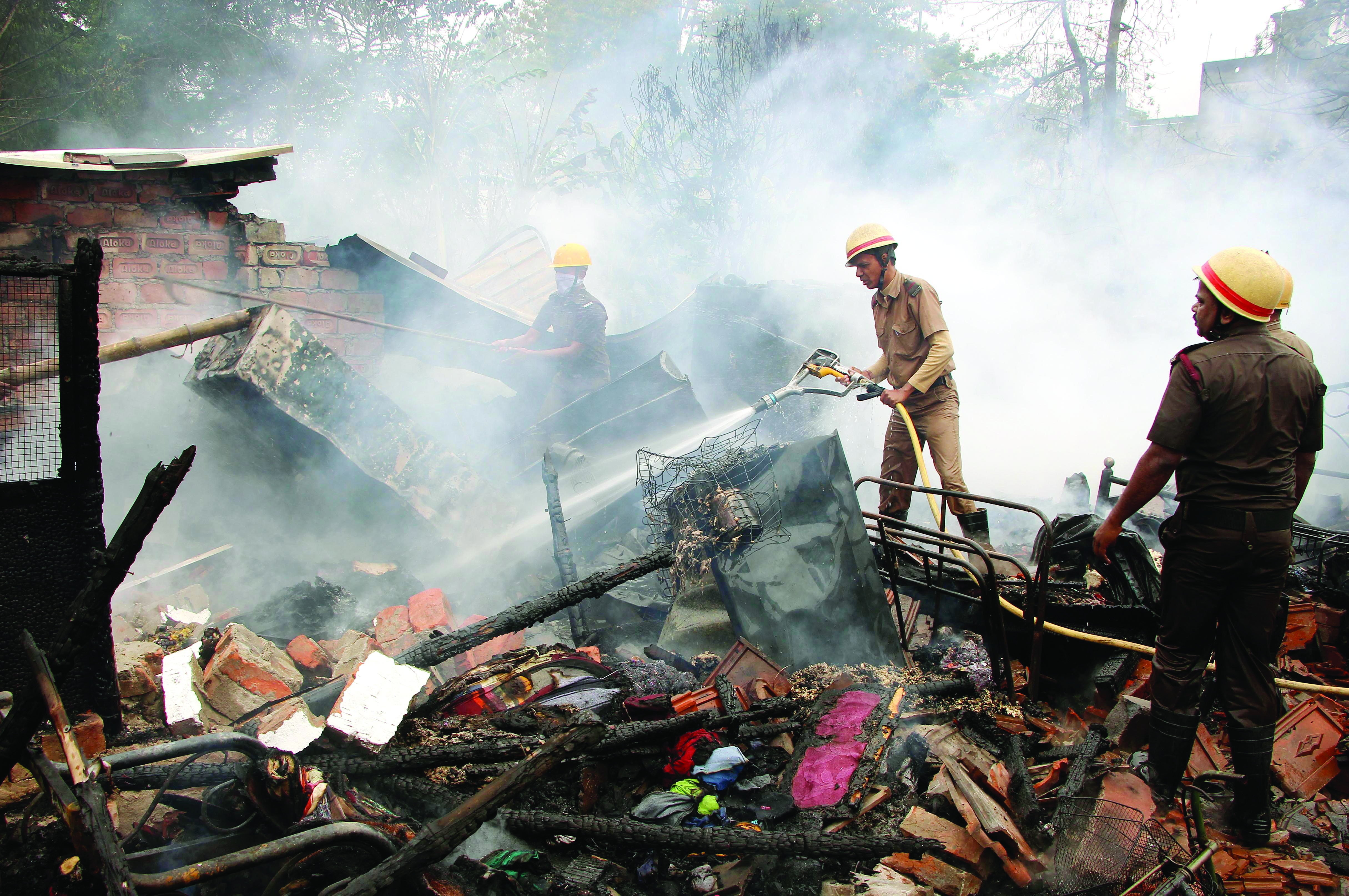 Anandapur: At least 50 shanties gutted in fire