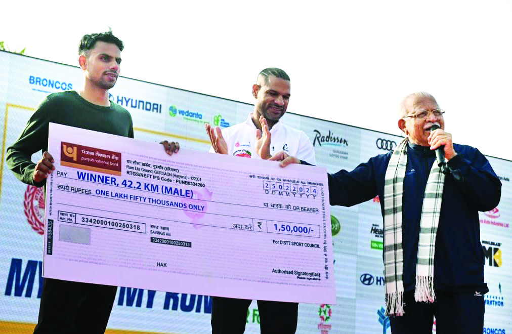 CM Khattar flags off ‘Run for Zero Hunger’ Gurugram Marathon with 35,000 participants