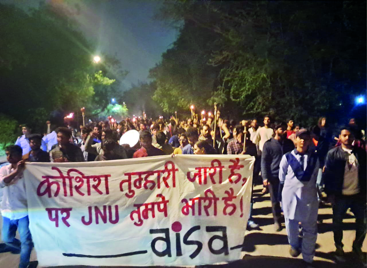 Several injured in late night brawl in JNU between student groups
