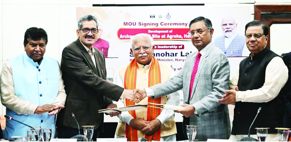 Agroha to be developed as prominent archaeological site, says CM Khattar Agroha to be developed as prominent archaeological site, says CM Khattar