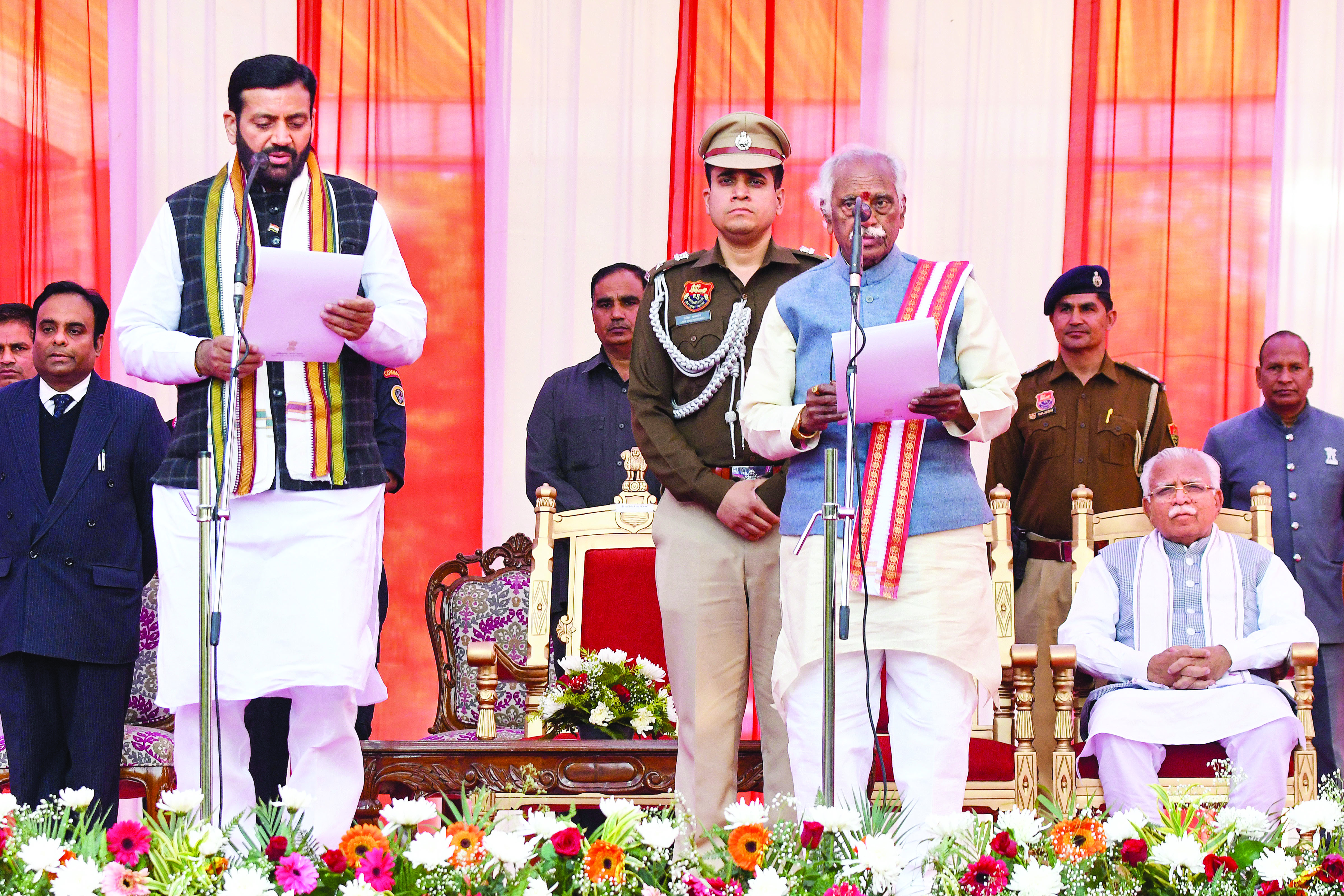 OBC leader Nayab Saini takes oath as CM amid BJP-JJP split, Khattar’s exit