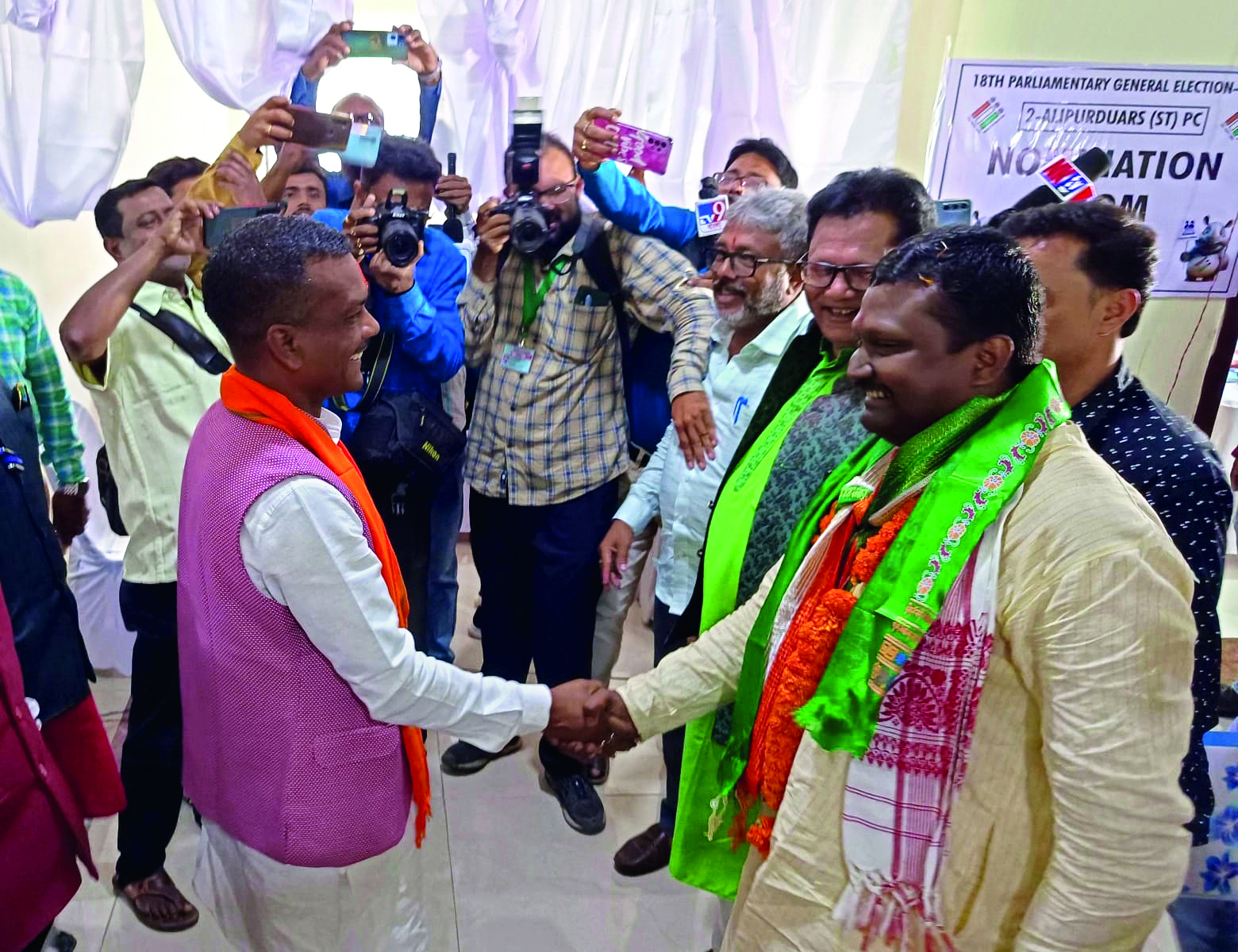 Political rivals forge bond amid nomination filing in Alipurduar