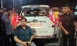 Udayan Guhas car attacked in Cooch Behar