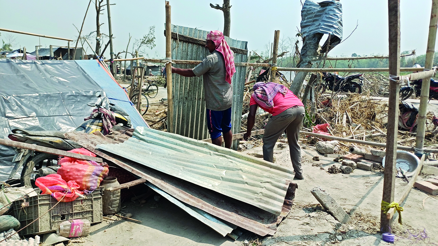 Jalpaiguri: Relief work underway on war footing in tornado-hit areas Jalpaiguri: Relief work underway on war footing in tornado-hit areas