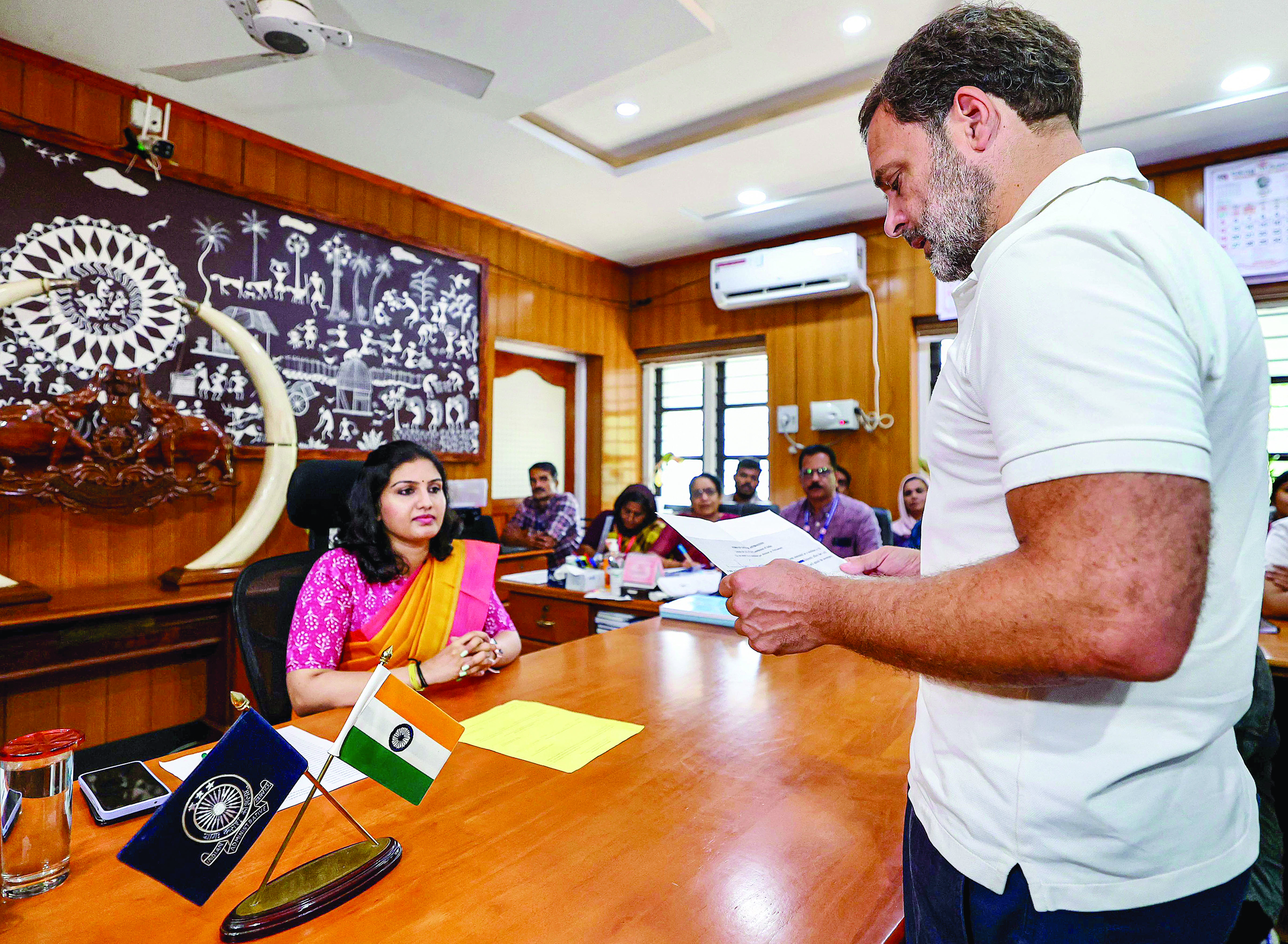 Kerala LS polls: Rahul Gandhi, Tharoor, Annie Raja file their nominations Kerala LS polls: Rahul Gandhi, Tharoor, Annie Raja file their nominations