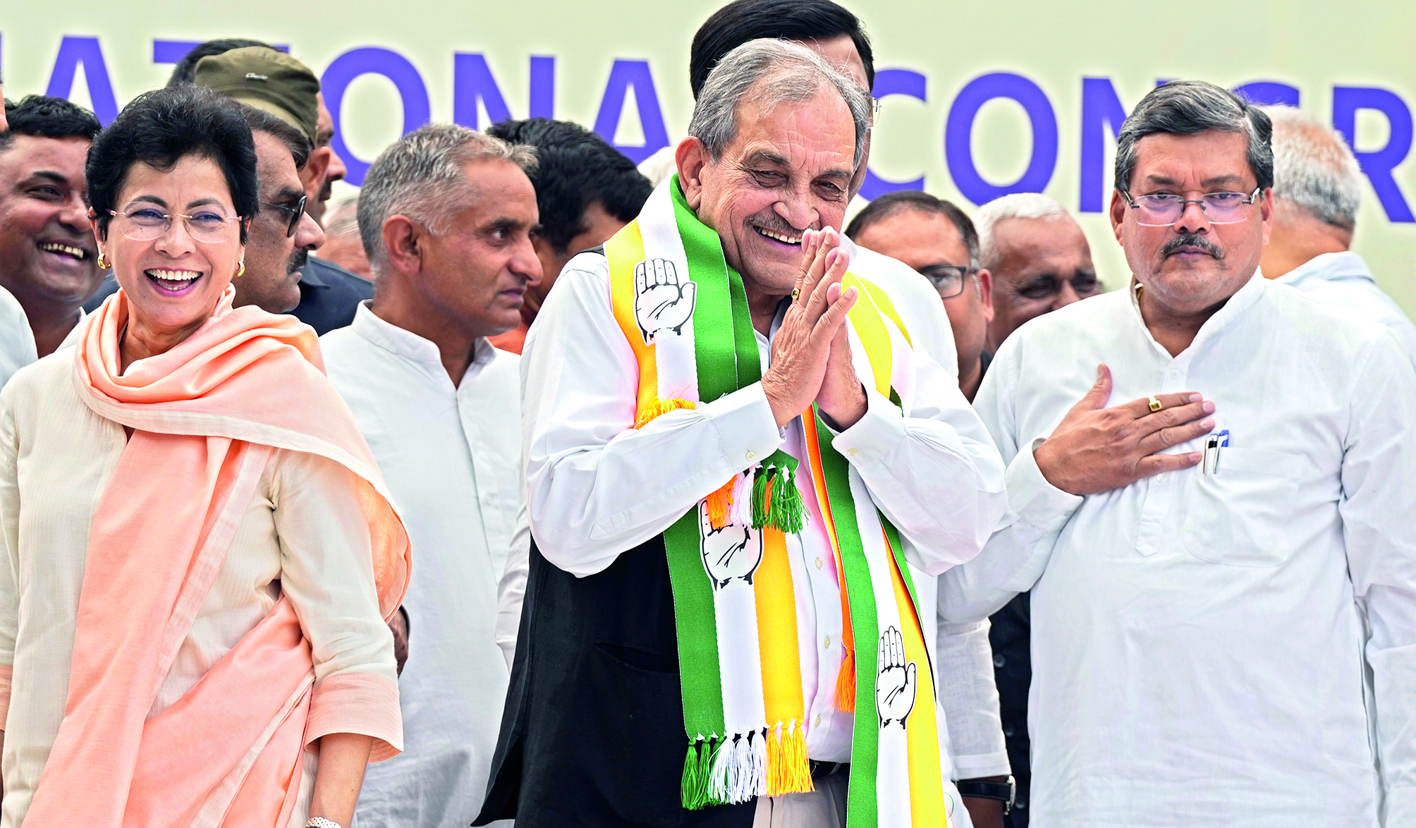 Ex-Union minister Birender Singh, wife join Congress