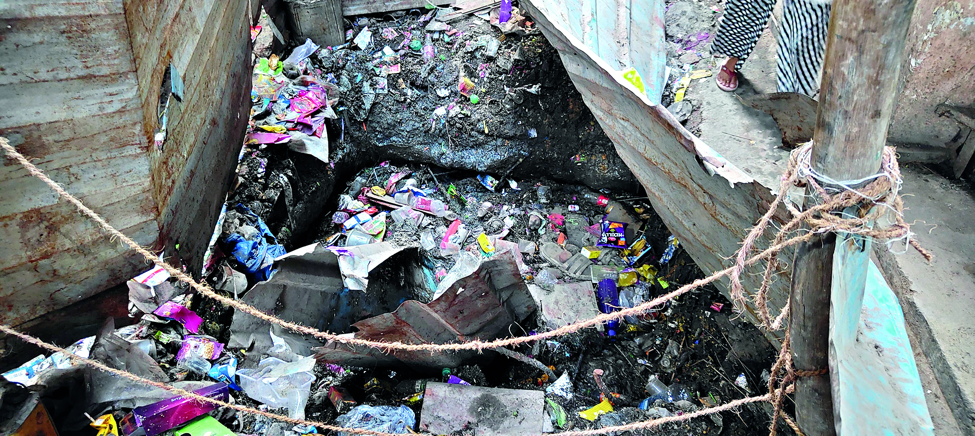 Garhi Village crisis: Persistent waterlogging and sewage woes Garhi Village crisis: Persistent waterlogging and sewage woes