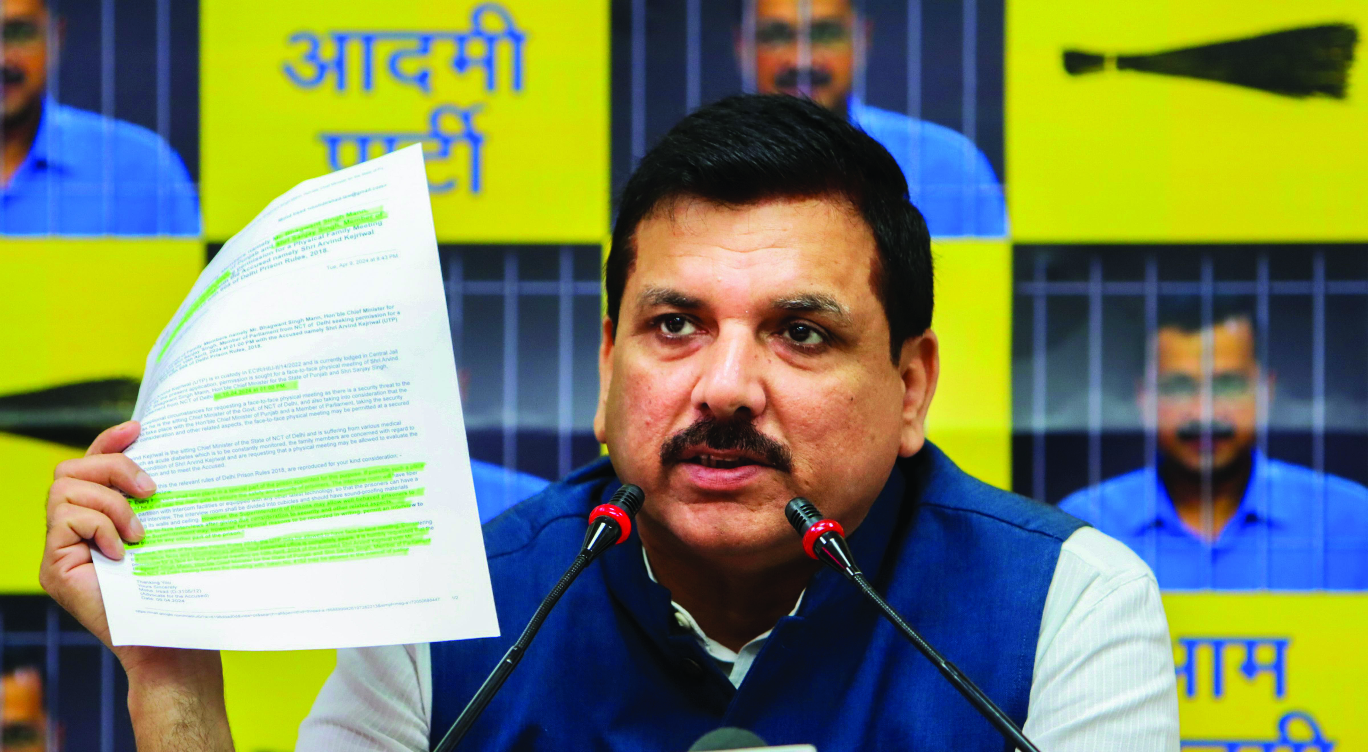 ‘CM not being allowed in-person meetings with family in Tihar Jail’