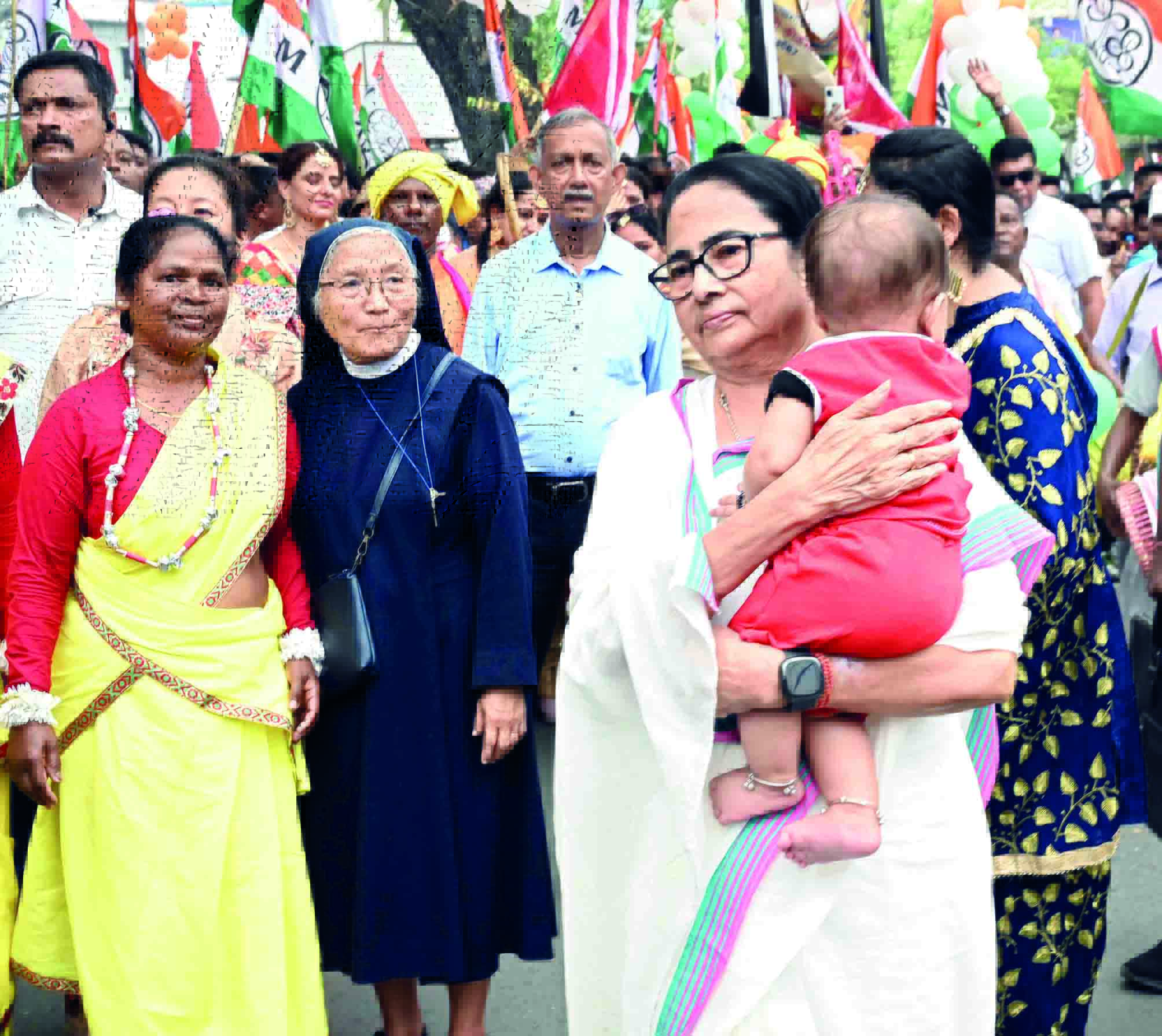 Mamata’s colourful rally in support of party candidate spreads ‘unity in diversity’ message 