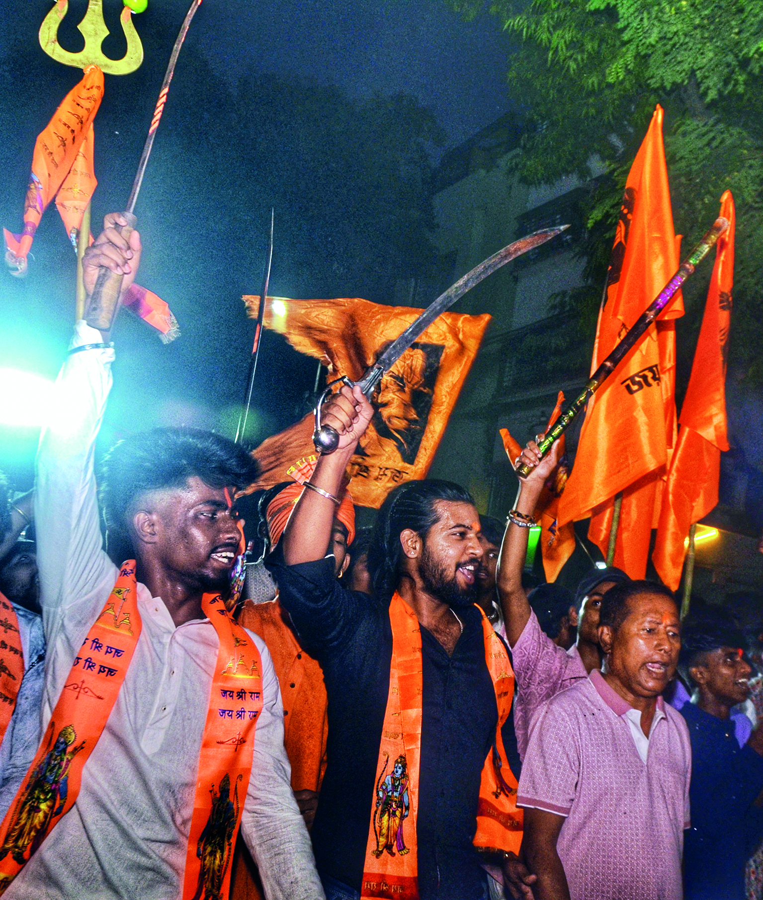 BJP defies High Court order, holds Ram Navami rally with swords BJP defies High Court order, holds Ram Navami rally with swords