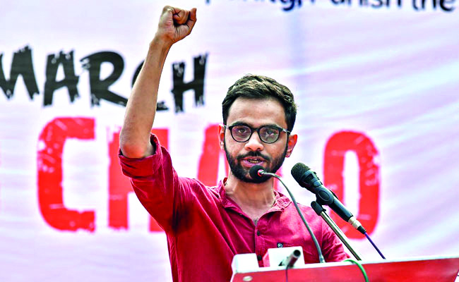 Umar Khalid’s lawyer asks court whether sharing messages is terror act Umar Khalid’s lawyer asks court whether sharing messages is terror act